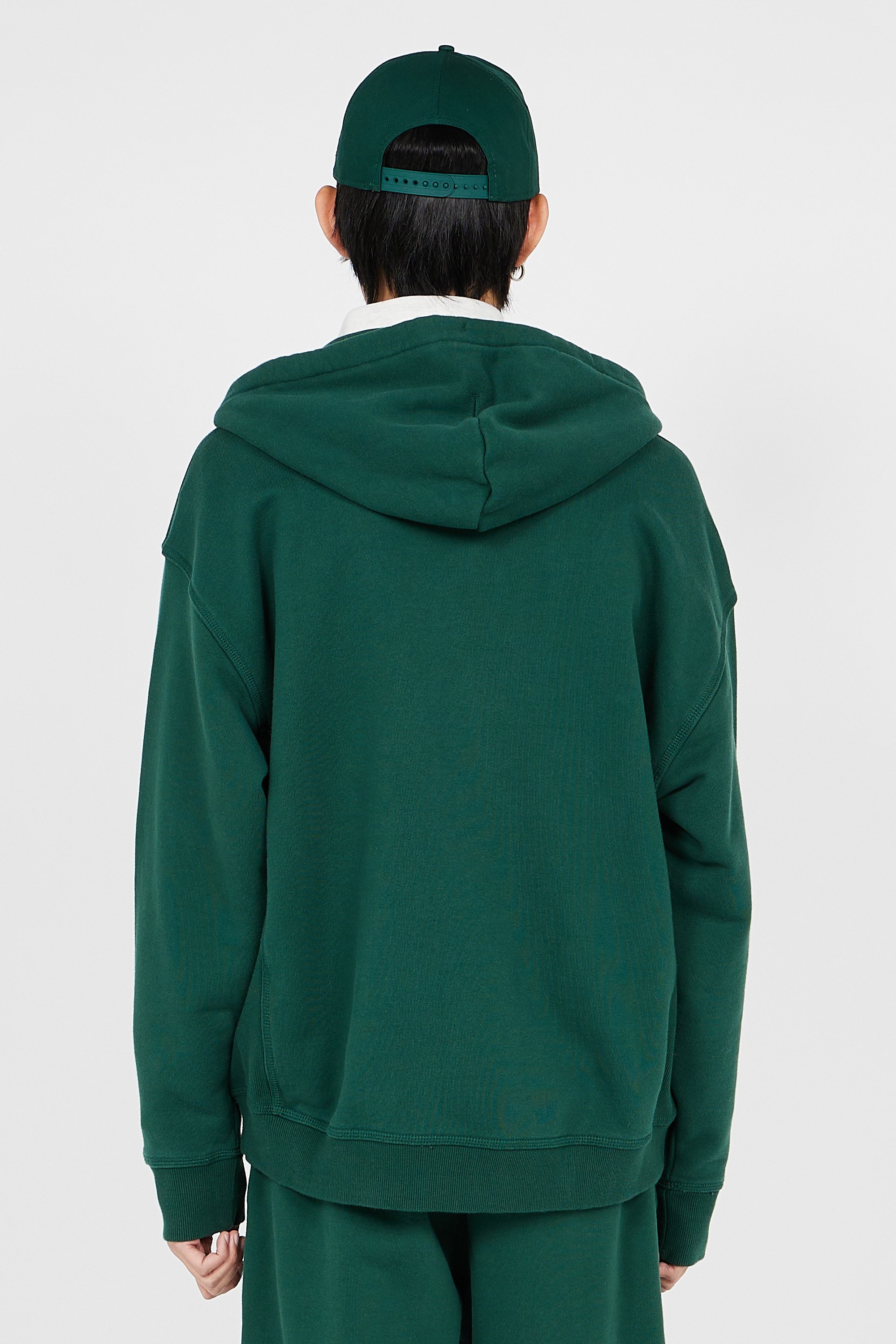 Zippered hoodie Green