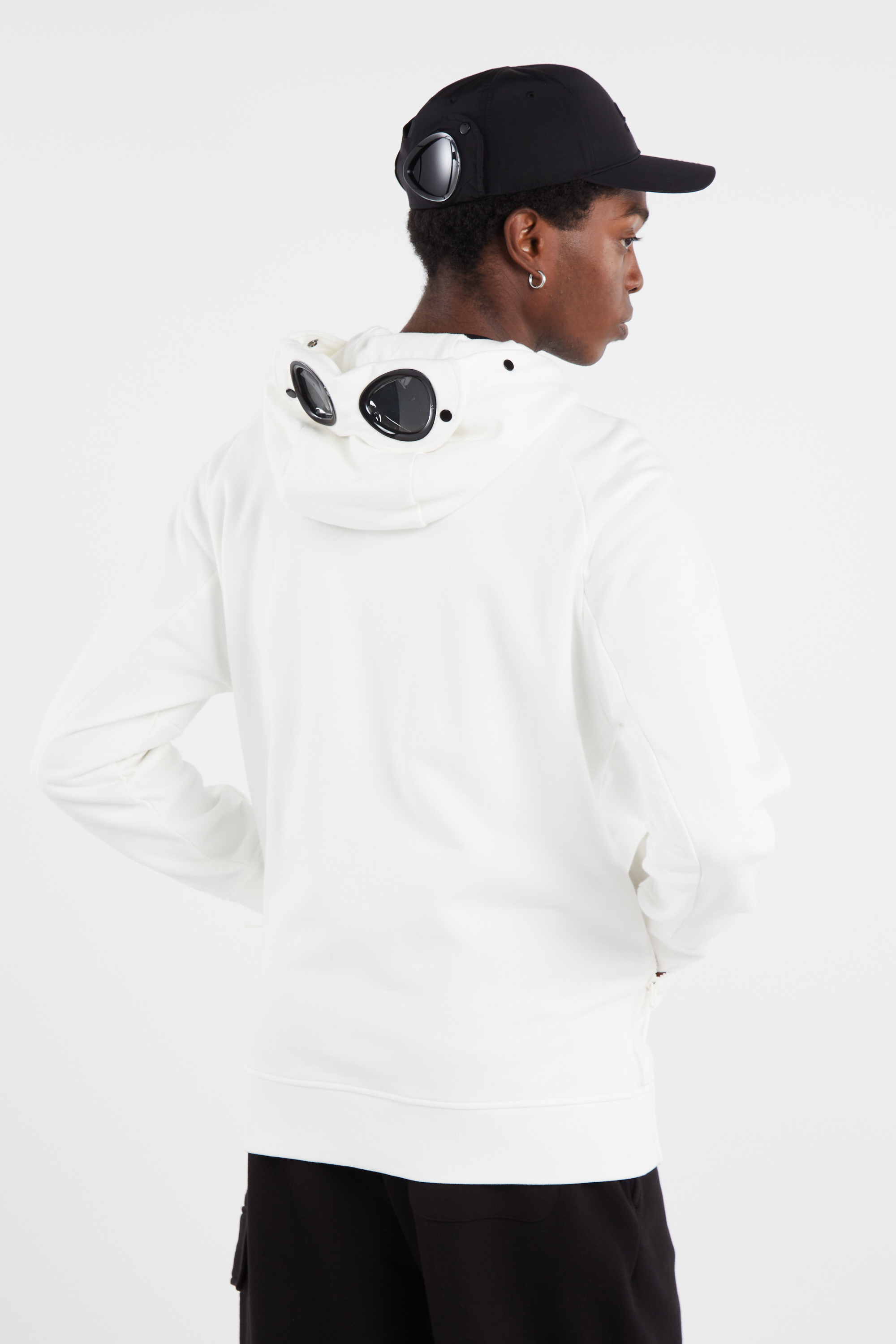 Hoodie zippé Blanc