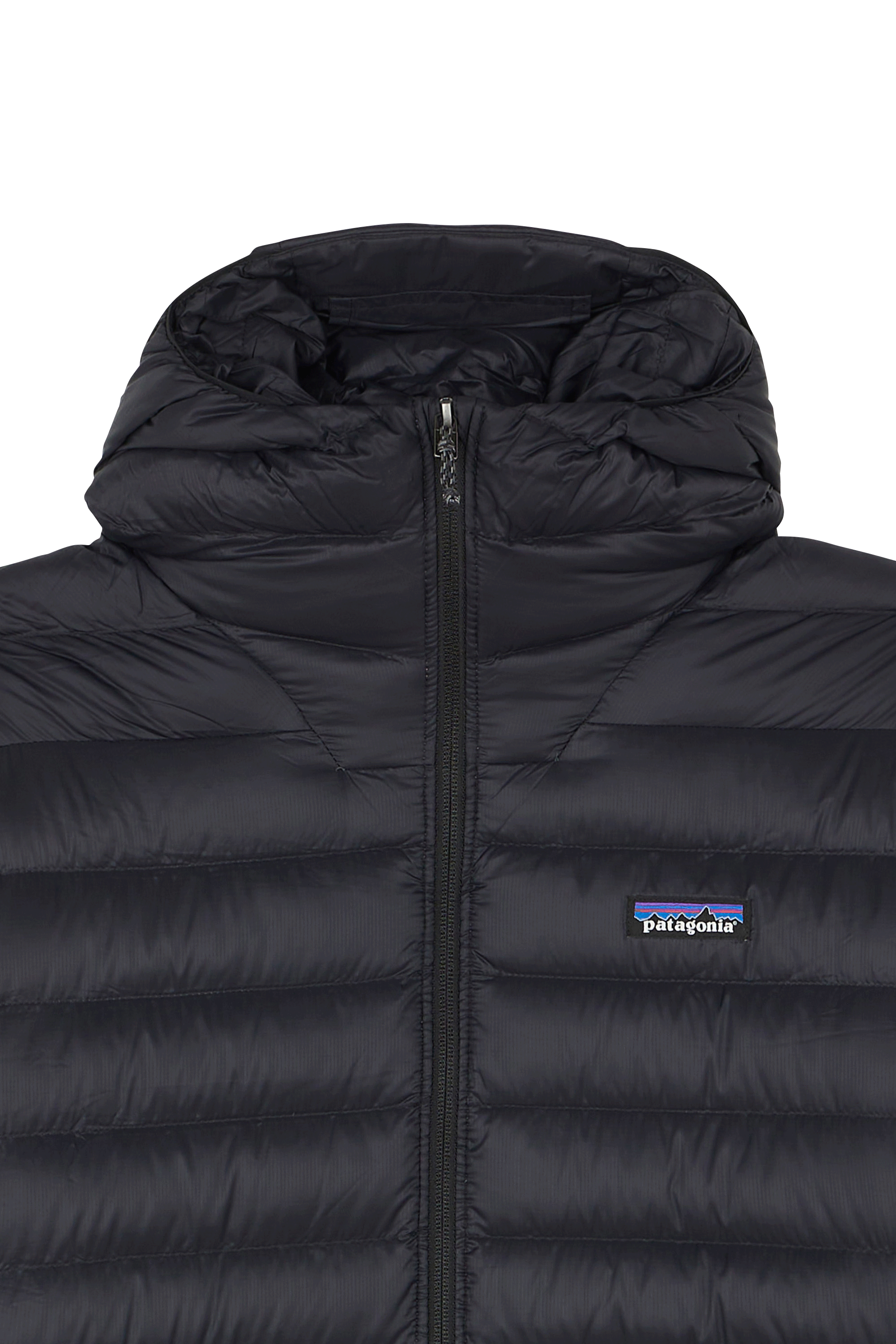 Lightweight quilted padded jacket with high neck Black