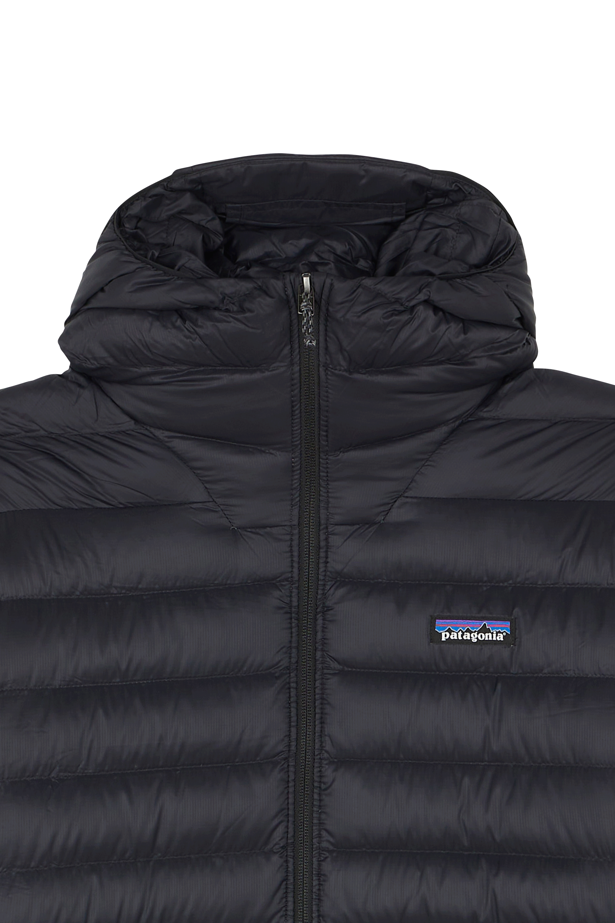 Lightweight quilted padded jacket with high neck Black