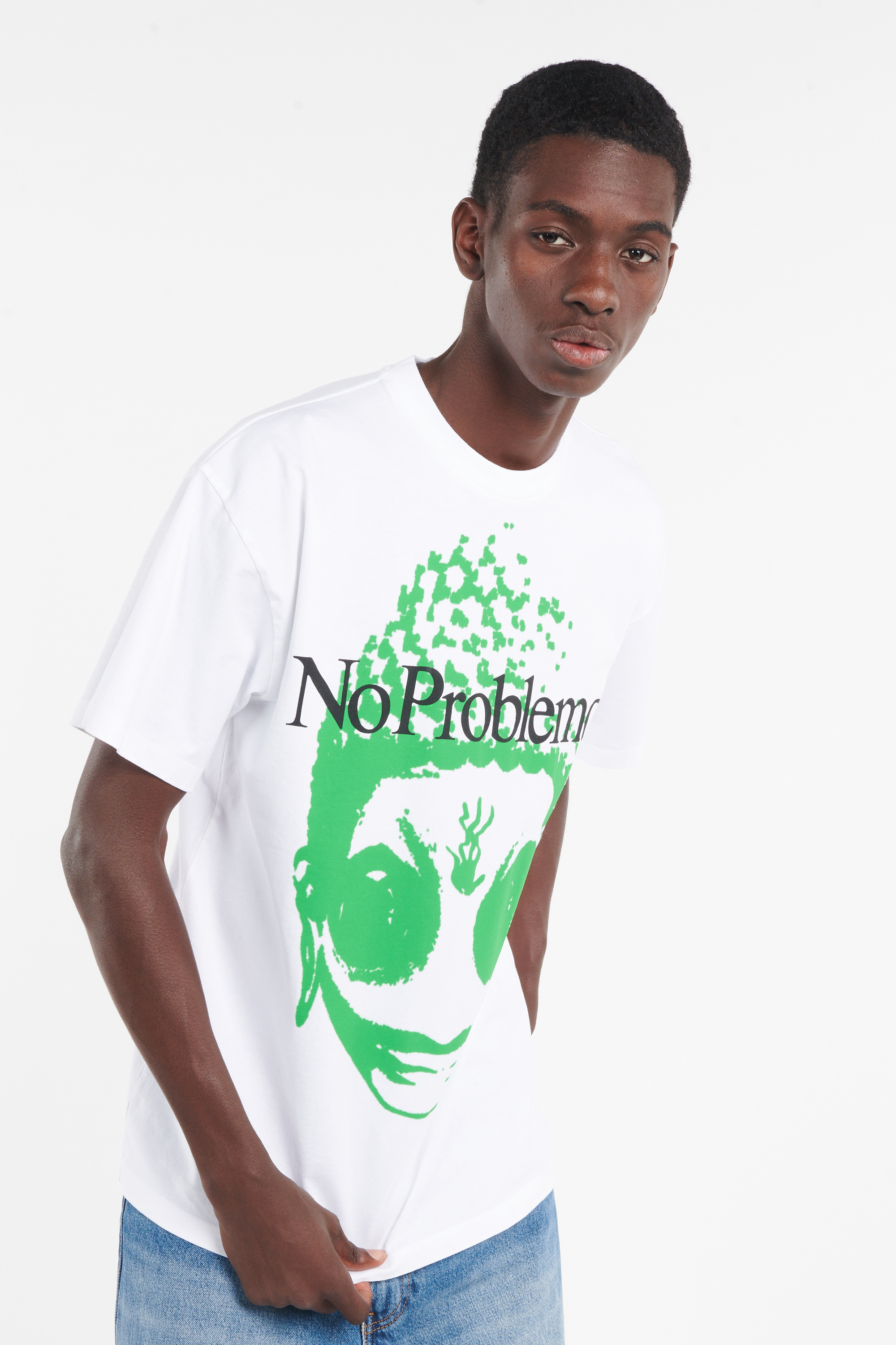 Regular-fit round-neck cotton T-shirt White