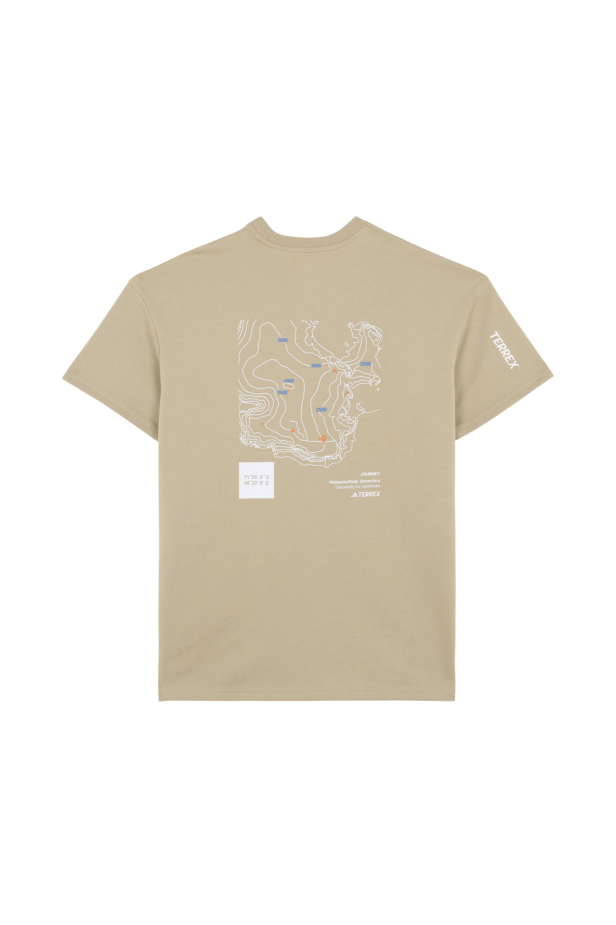 Regular-fit round-neck cotton T-shirt Khaki