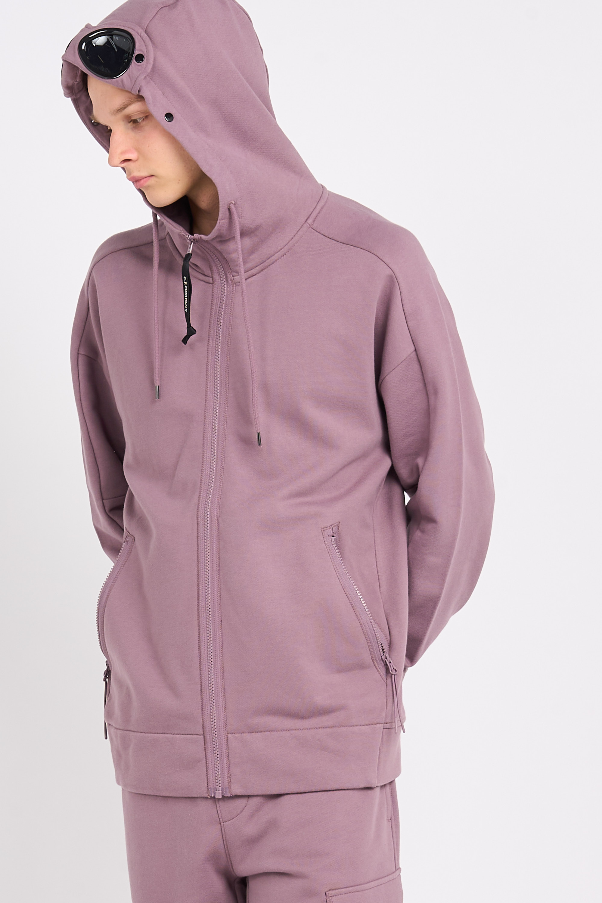 Hoodie zippée Marron