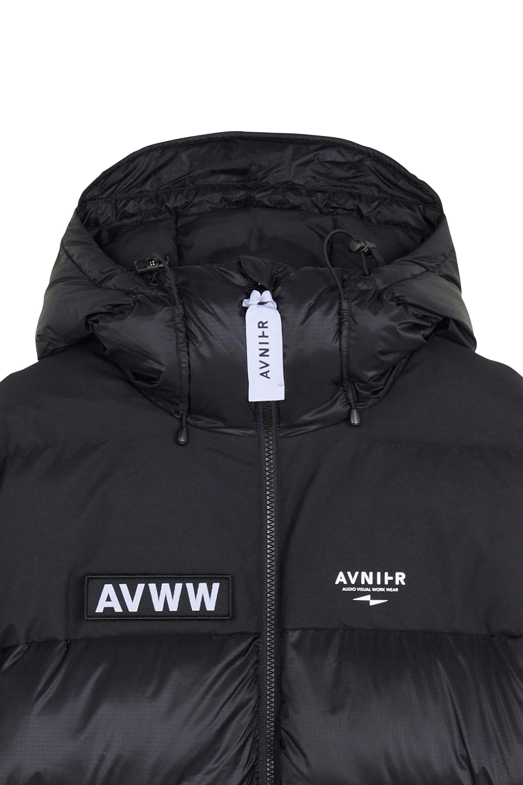 Lightweight quilted padded jacket with high neck Black