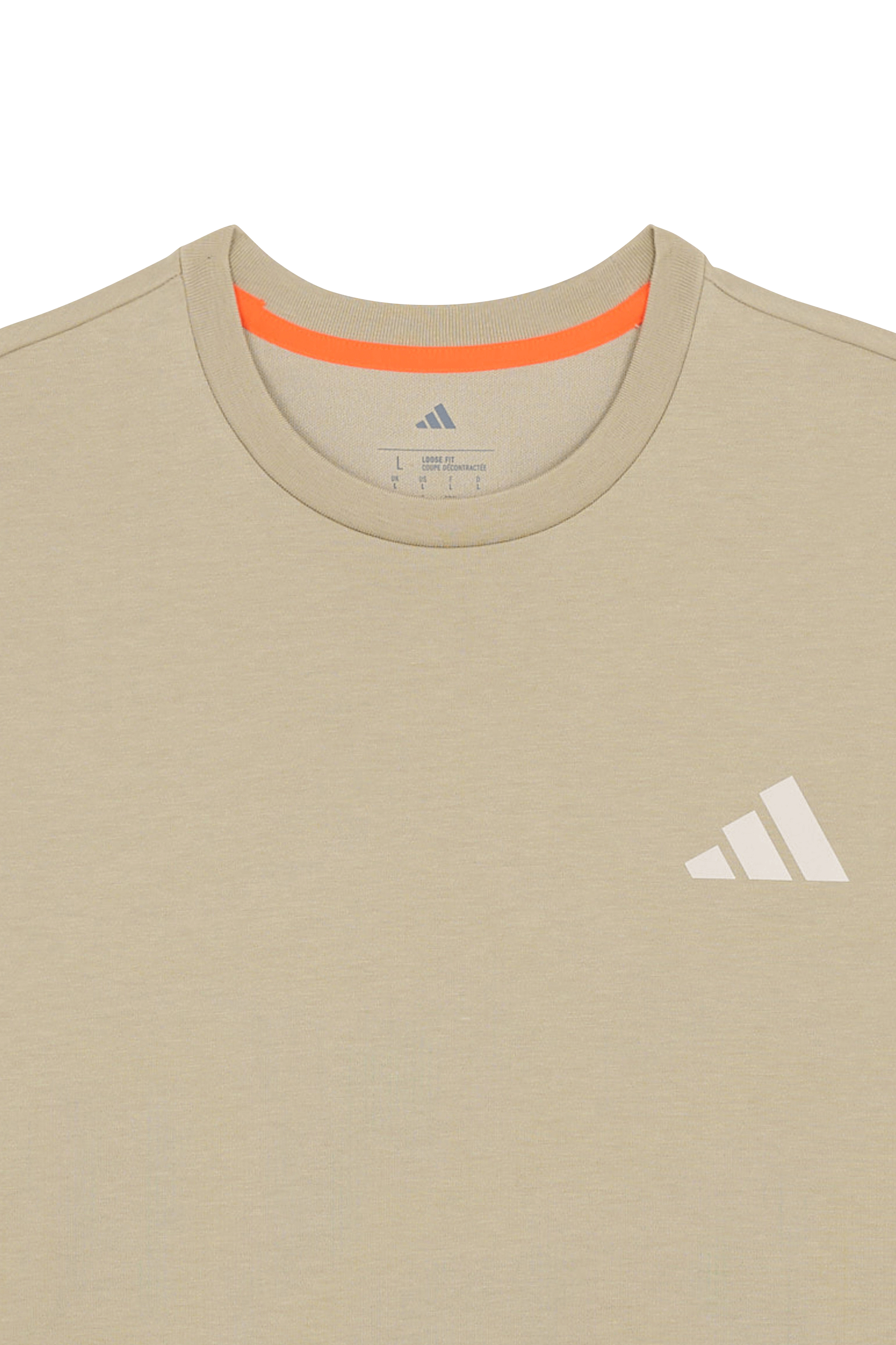 Regular-fit round-neck cotton T-shirt Khaki