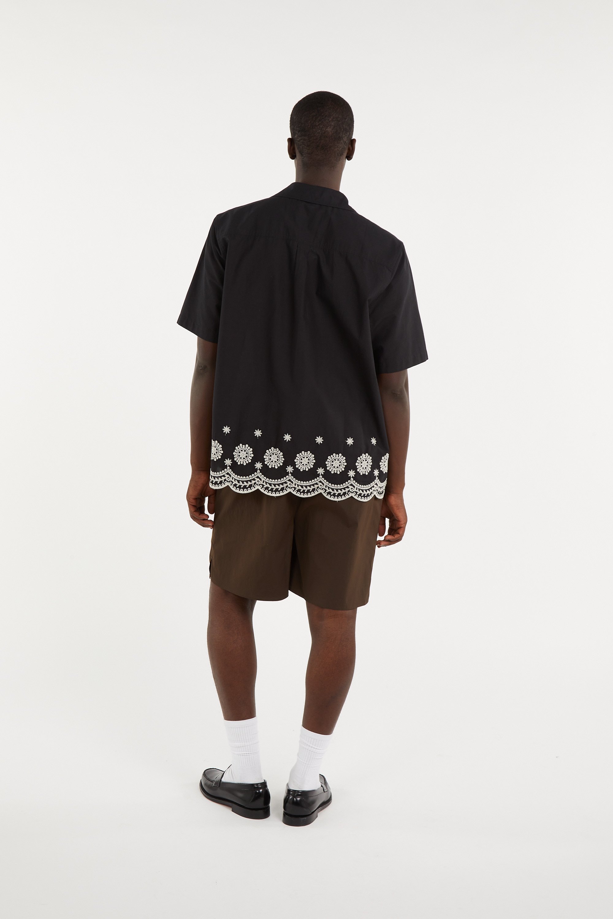 Embroidered shirt | Black LES DEUX Men