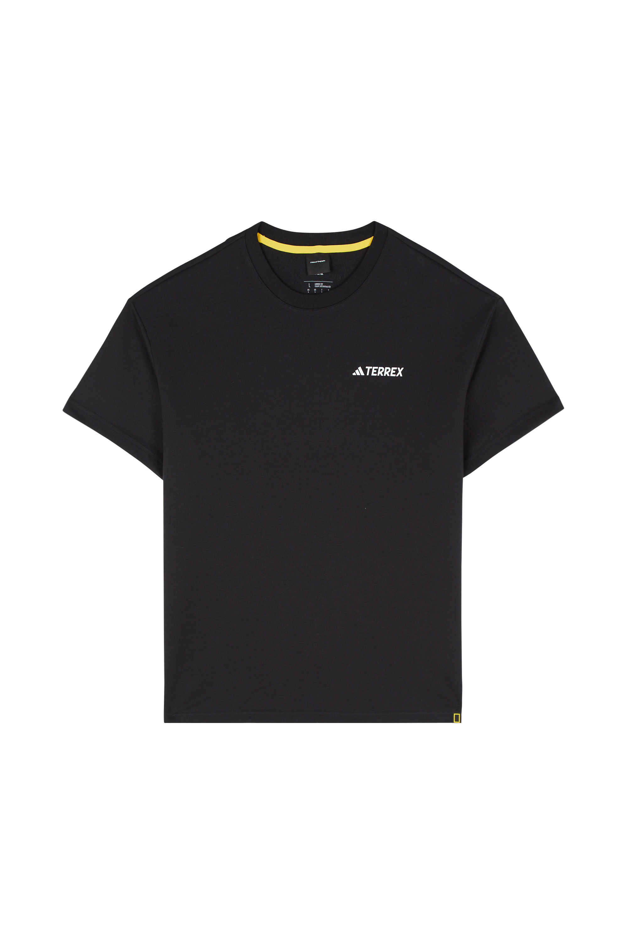 Regular-fit round-neck cotton T-shirt Black