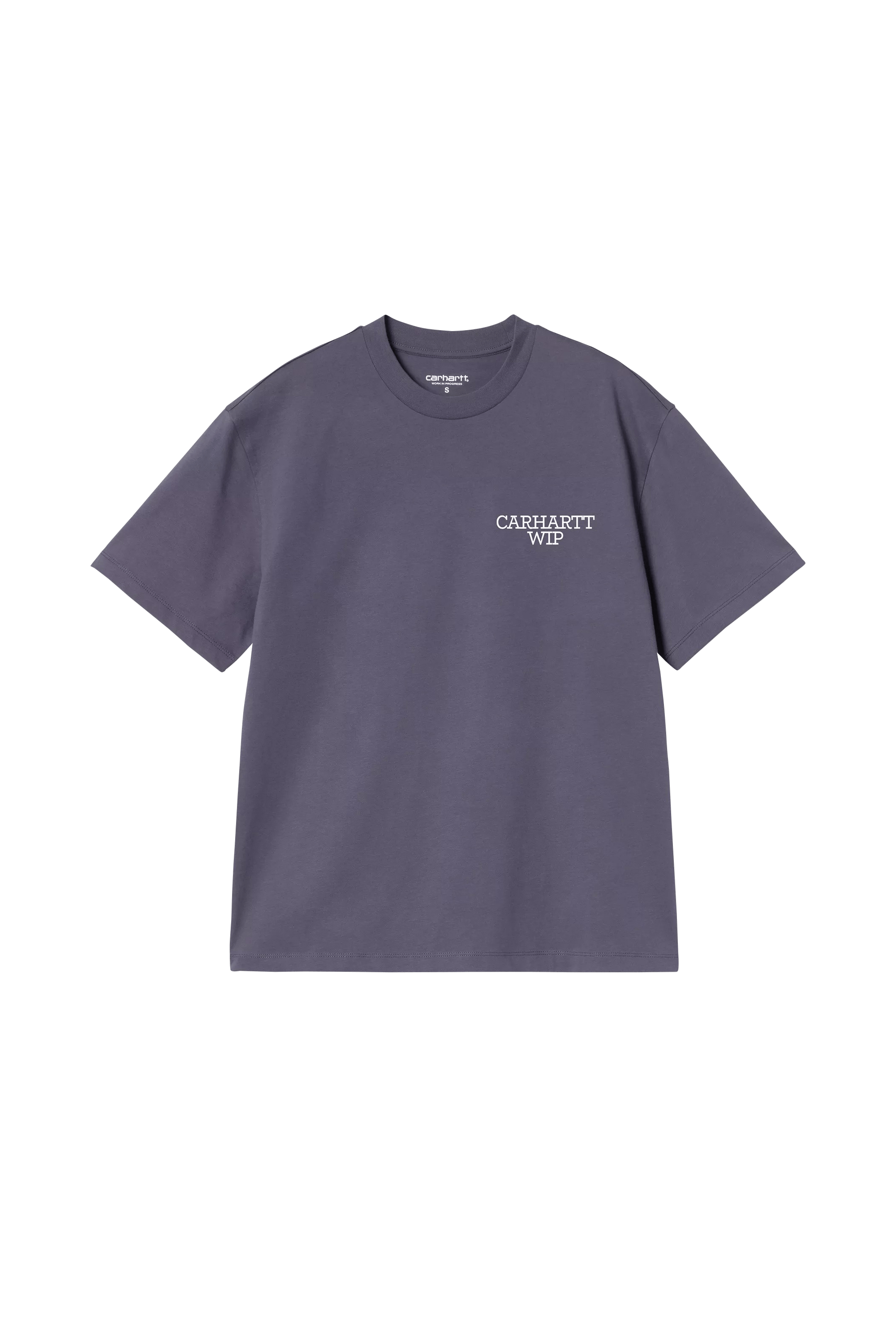Regular-fit round-neck cotton T-shirt HUGGING Shady purple