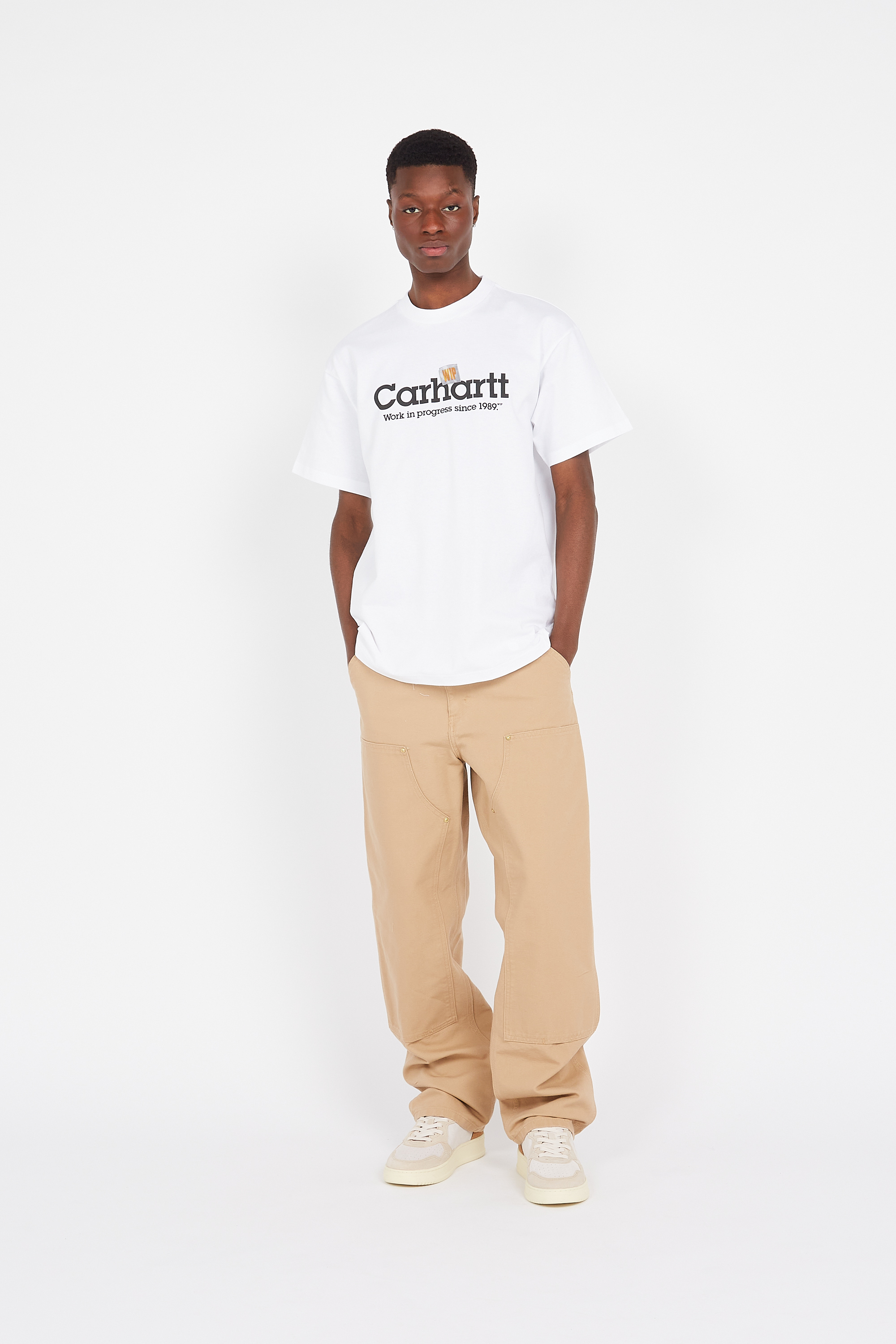 Regular-fit round-neck cotton T-shirt White