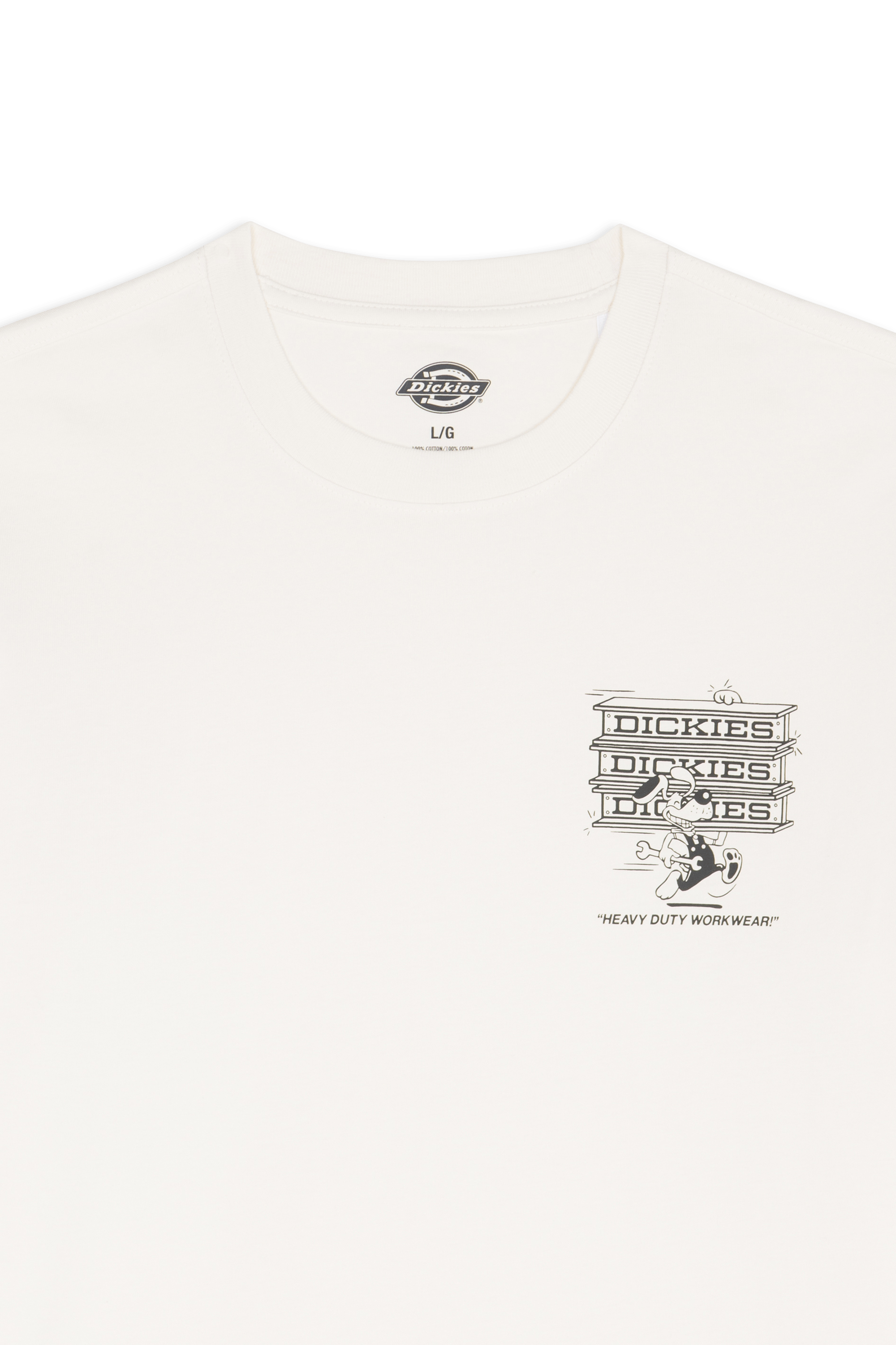 Regular-fit round-neck cotton T-shirt Beige