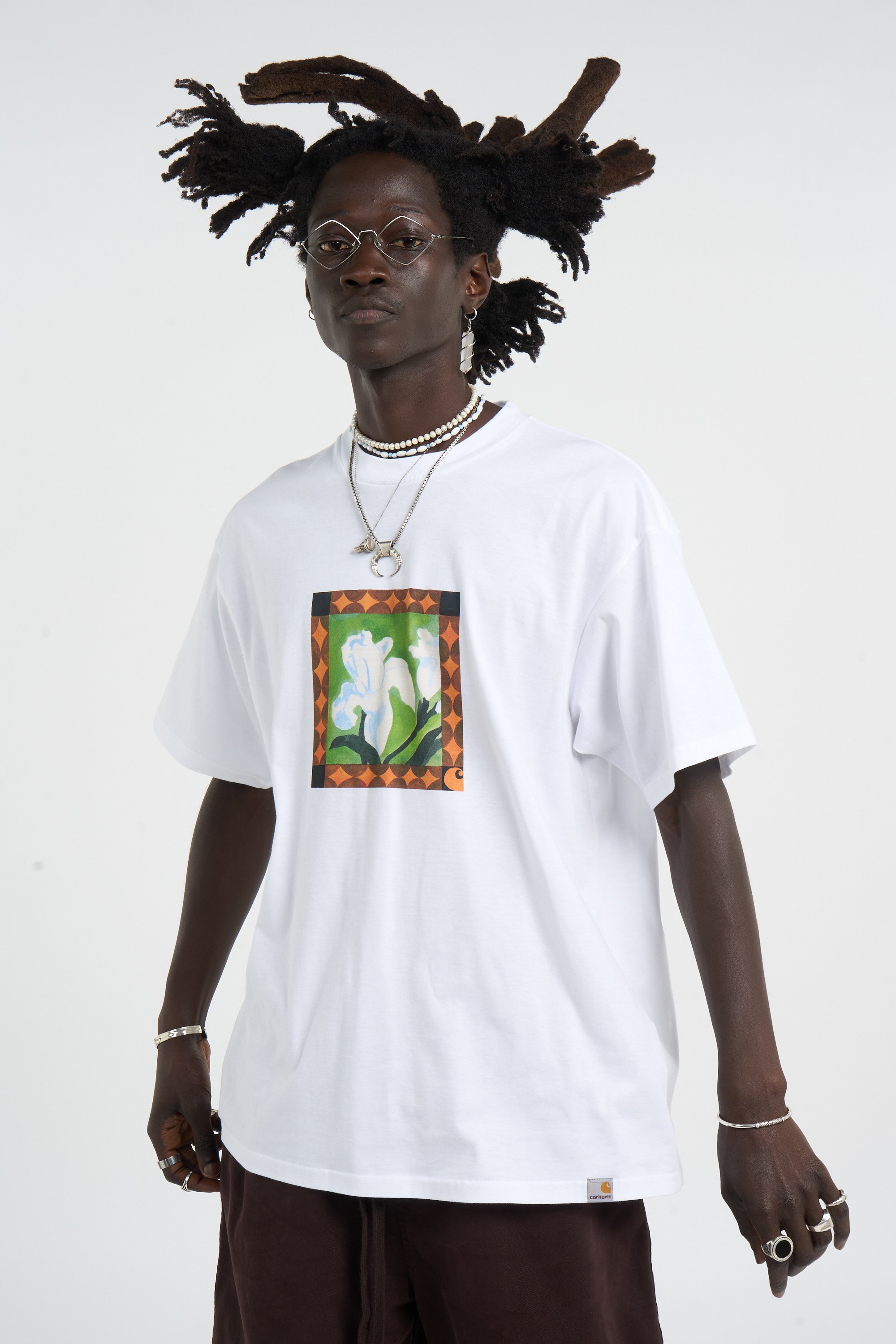 Regular-fit round-neck cotton T-shirt | White CARHARTT WIP Men