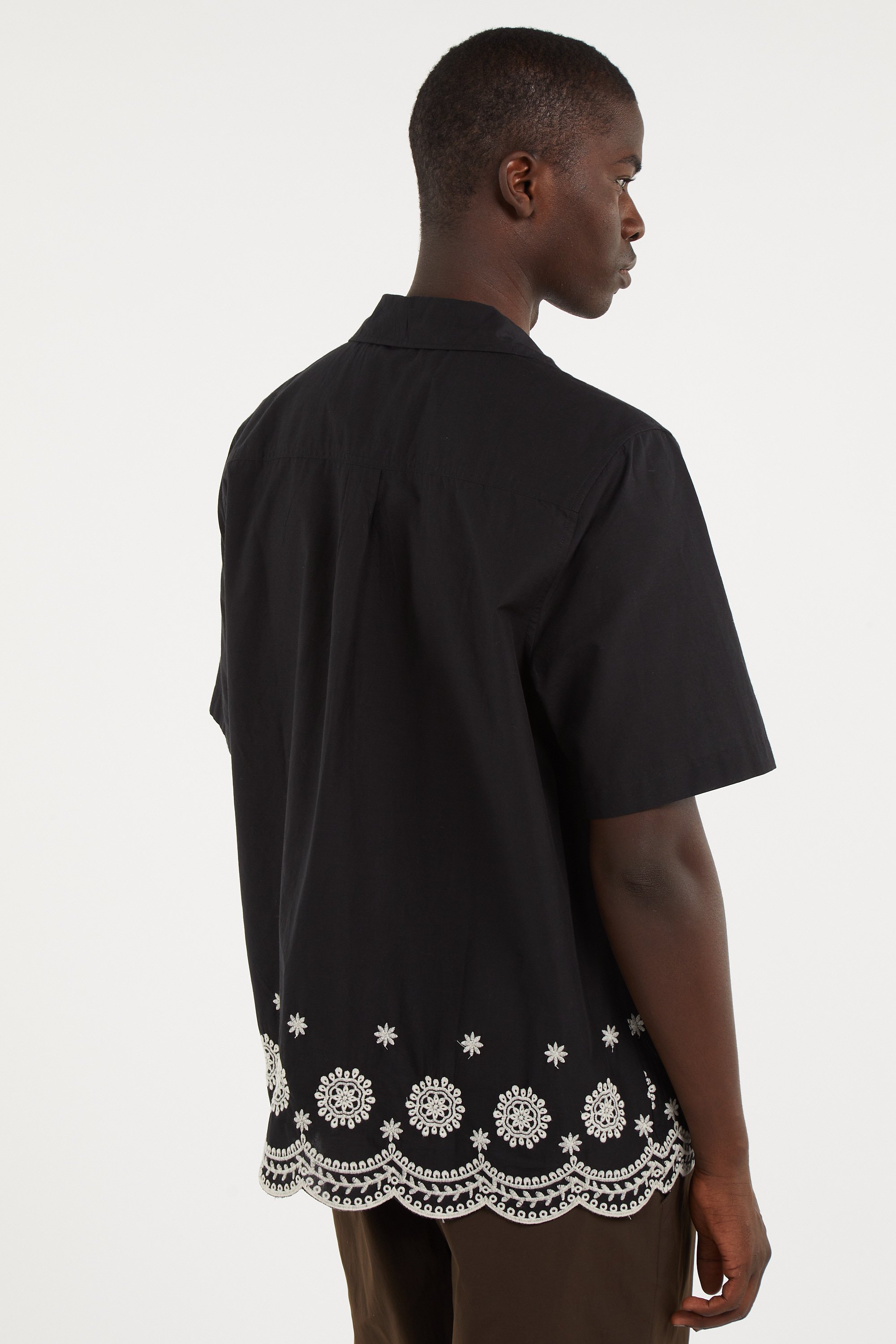 Embroidered shirt | Black LES DEUX Men