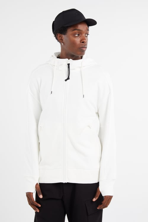 C.P. COMPANY Hoodie zippé Blanc