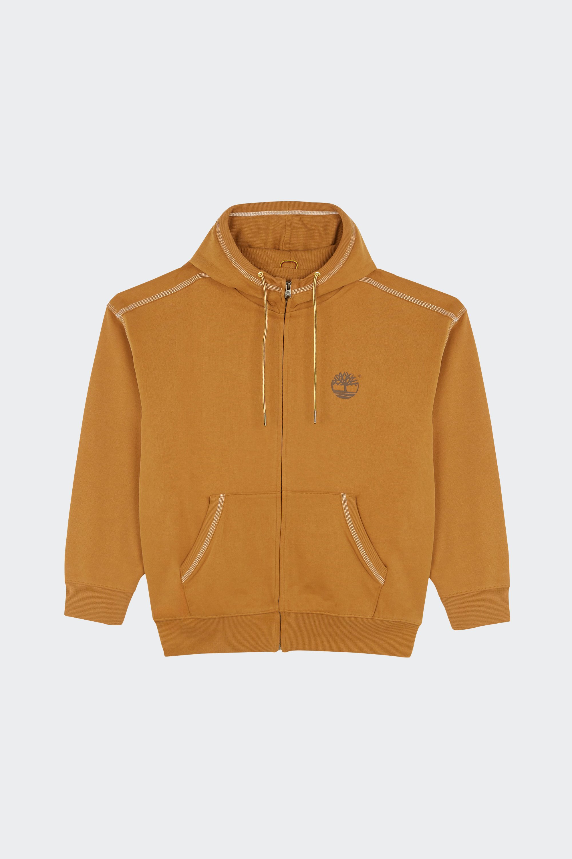 Regular-fit zip-up cotton-blend hoodie with Pony Player | Yellow by TIMBERLAND Regular-fit zip-up cotton-blend hoodie with Pony Player Yellow
