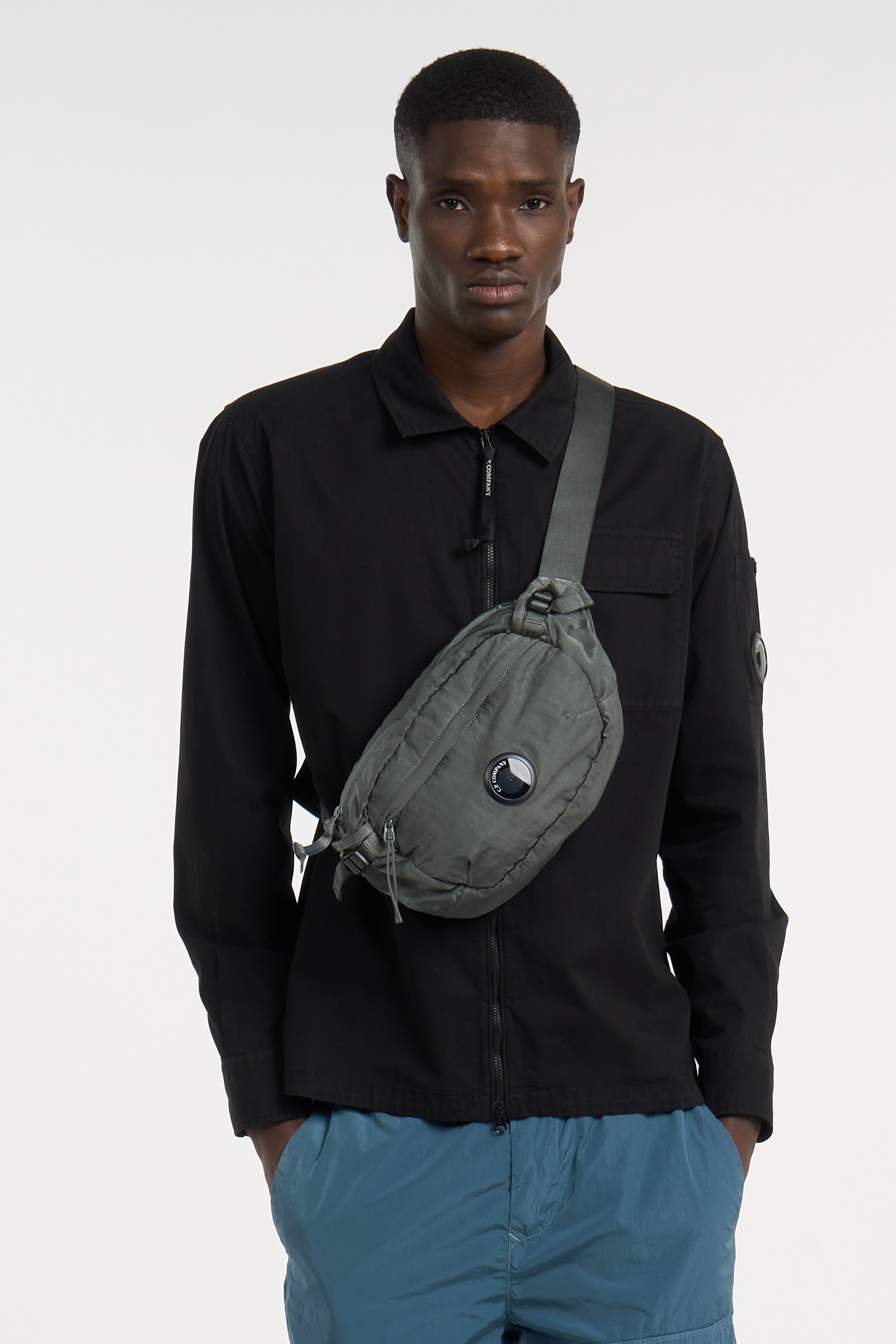 Printed canvas waist bag C.P. COMPANY Grey