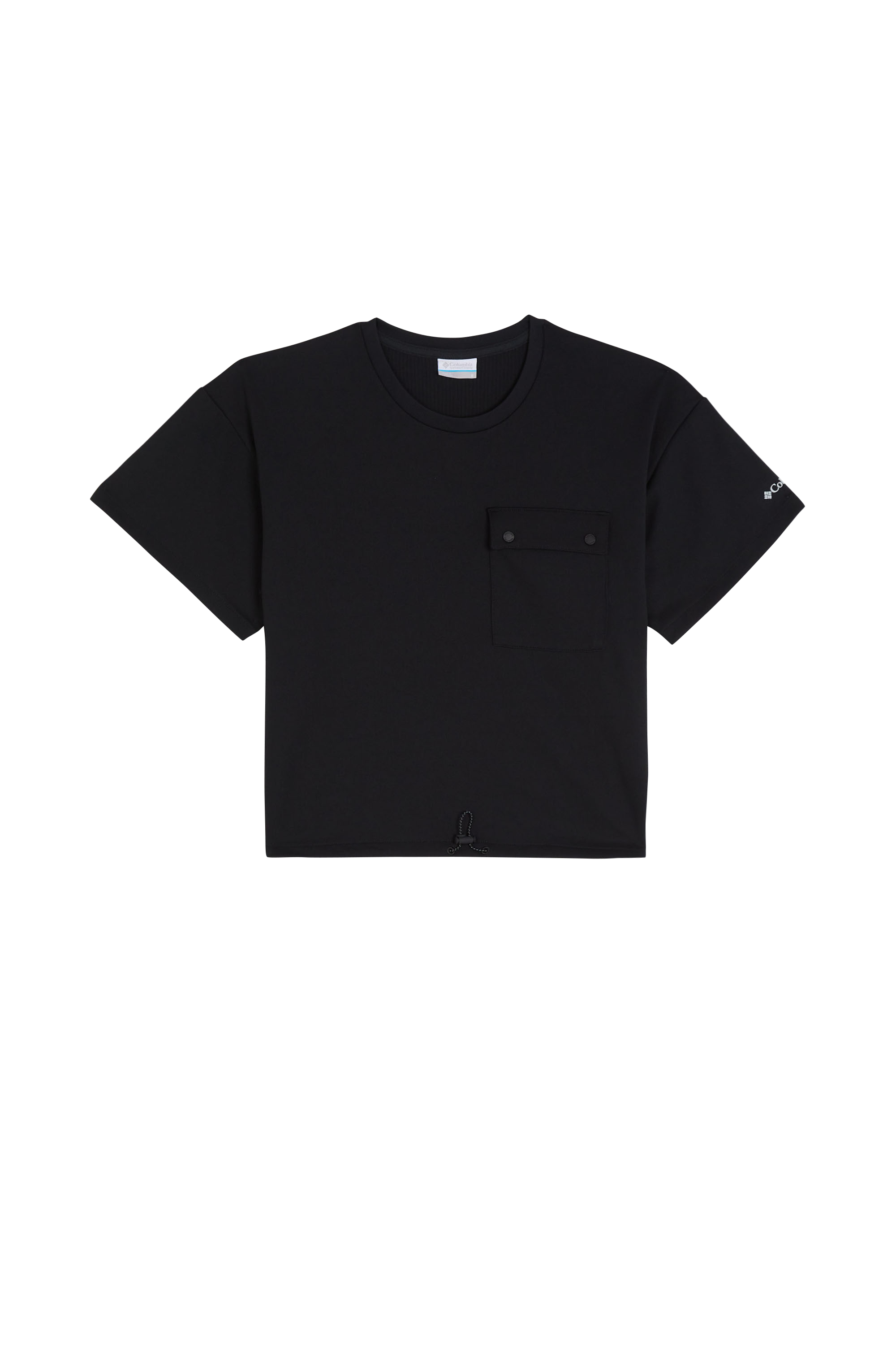 Regular-fit round-neck cotton T-shirt Black