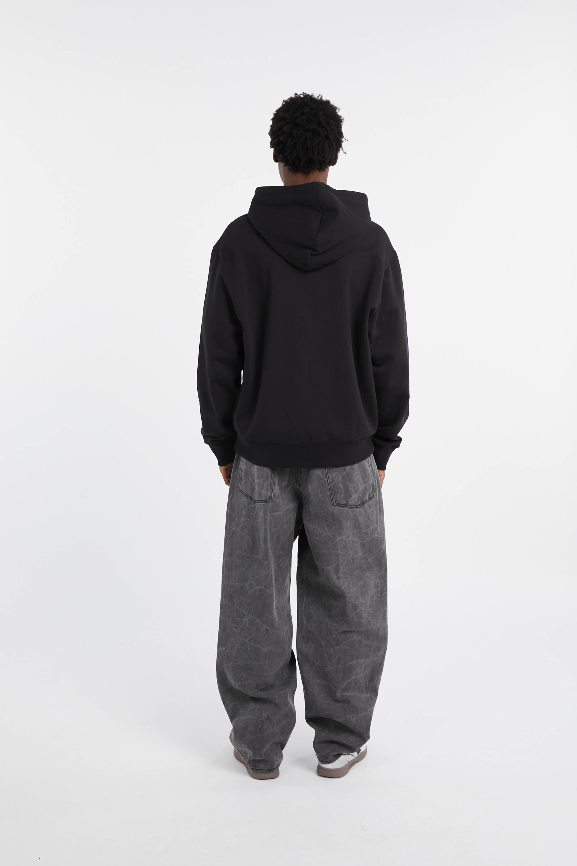 Regular-fit zip-up cotton-blend hoodie with Pony Player | Black by CHAMPION Regular-fit zip-up cotton-blend hoodie with Pony Player Black