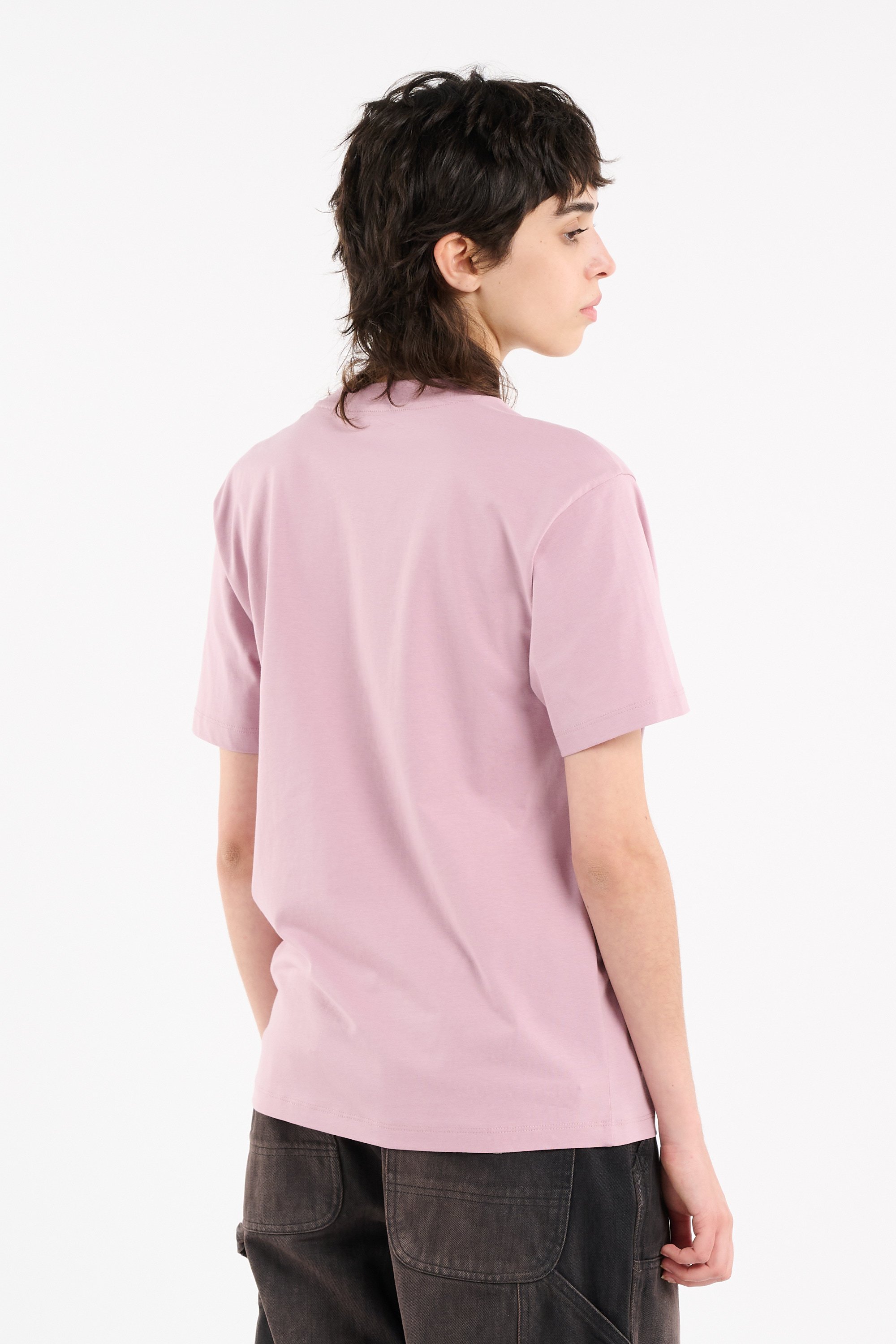 Round neck organic cotton t-shirt | Pink CARHARTT WIP Women