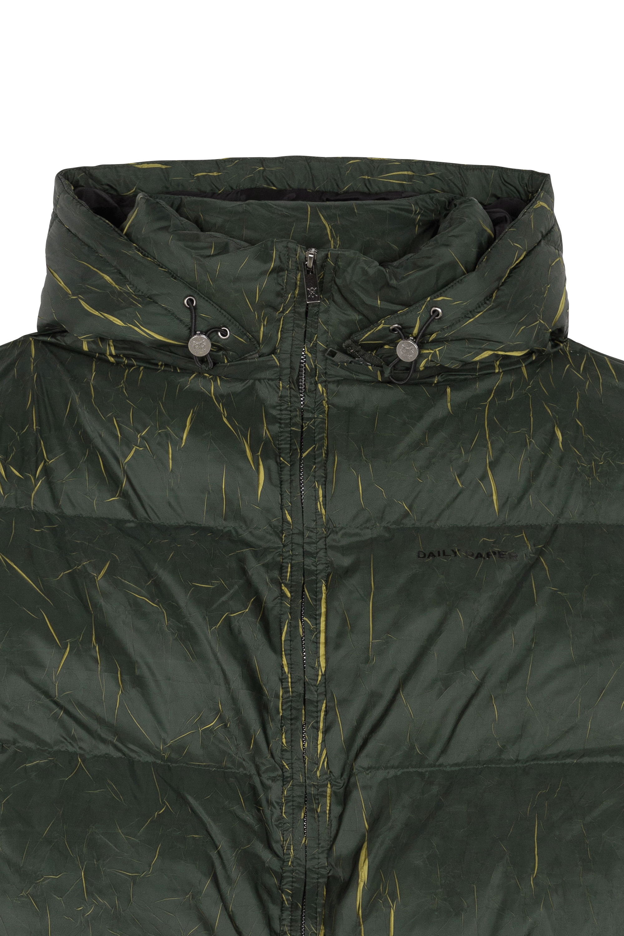 Lightweight quilted padded jacket with high neck Green