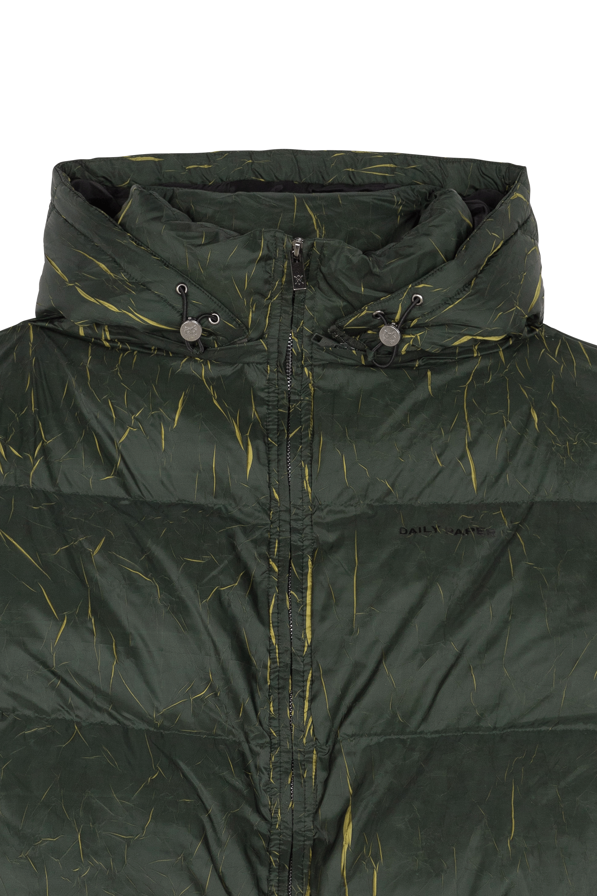 Lightweight quilted padded jacket with high neck Green