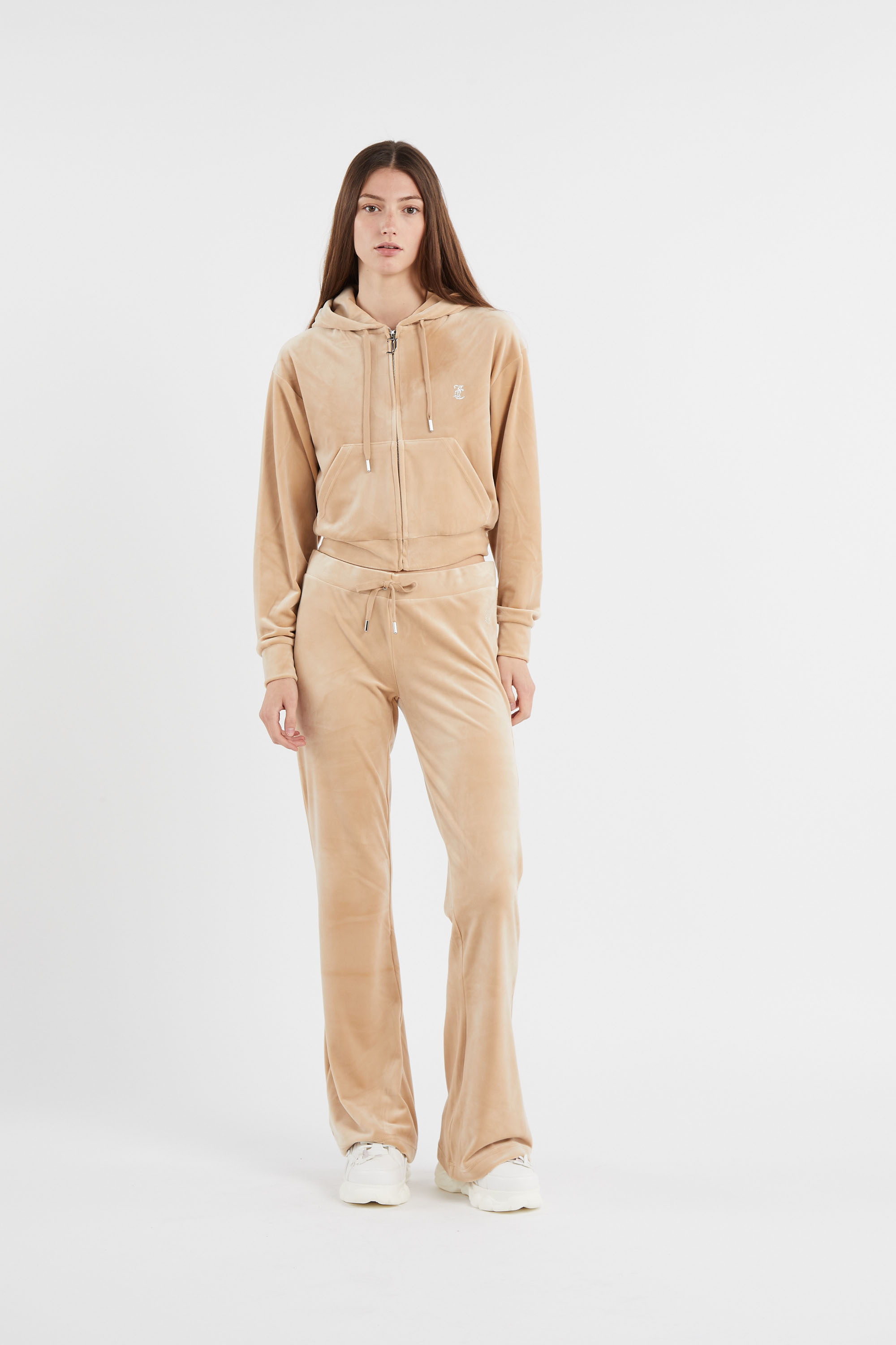 zip-up hoodie Beige