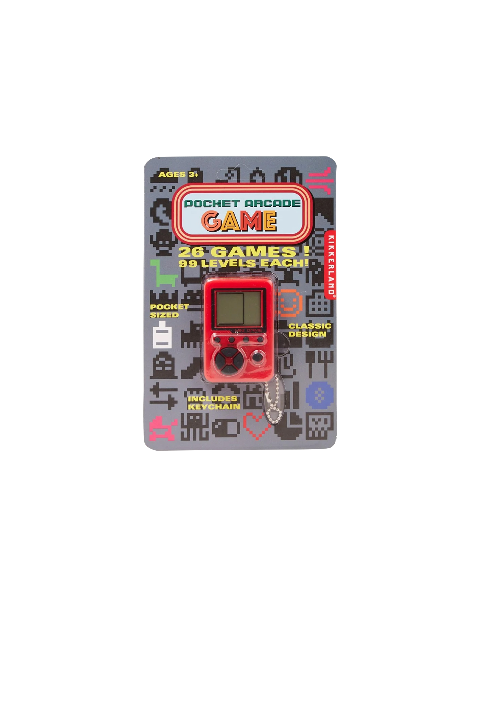 Arcade game console keychain Red