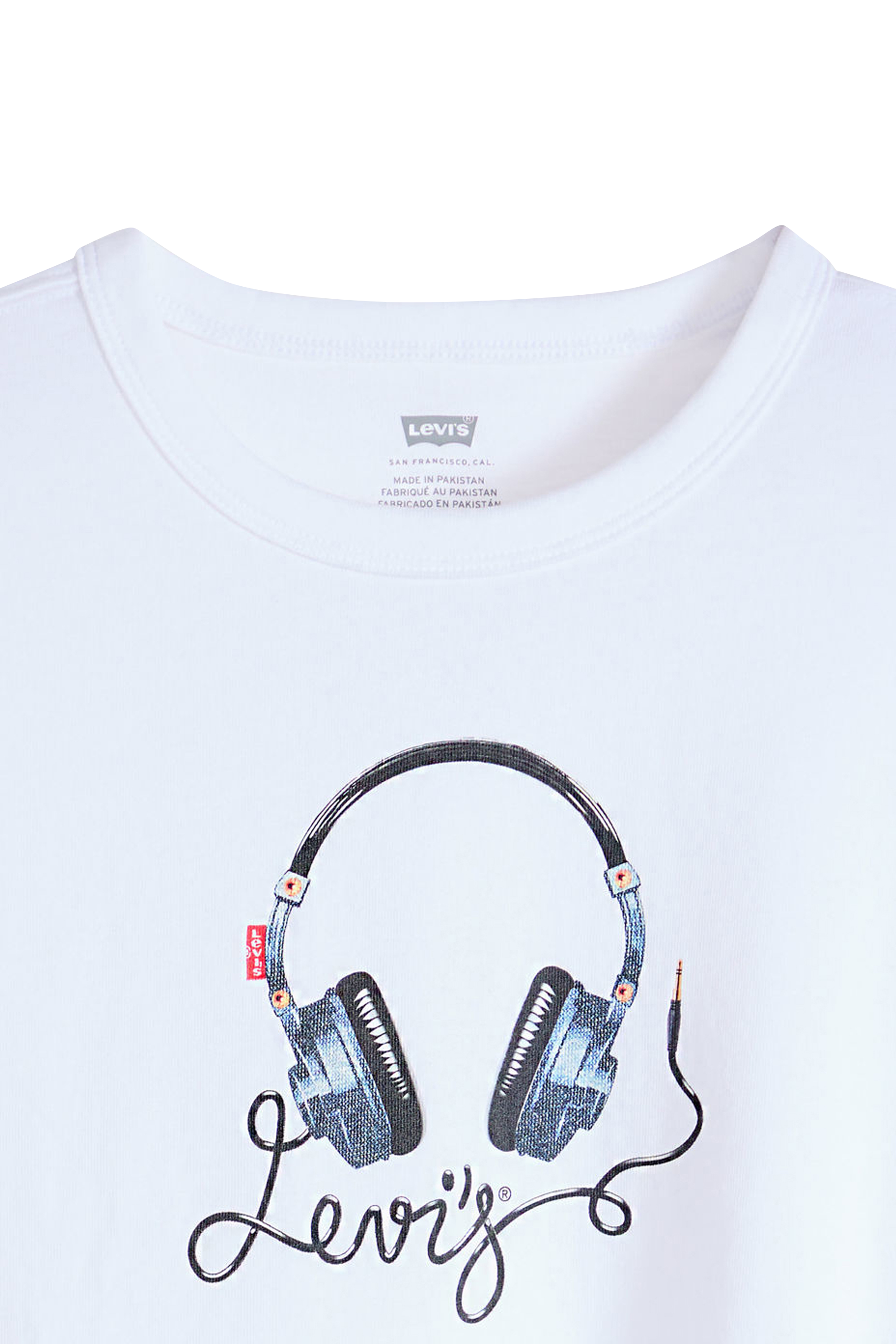 Regular-fit round-neck cotton T-shirt LEVI'S White