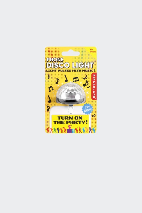 KIKKERLAND Lampe disco pour iPhone Noir