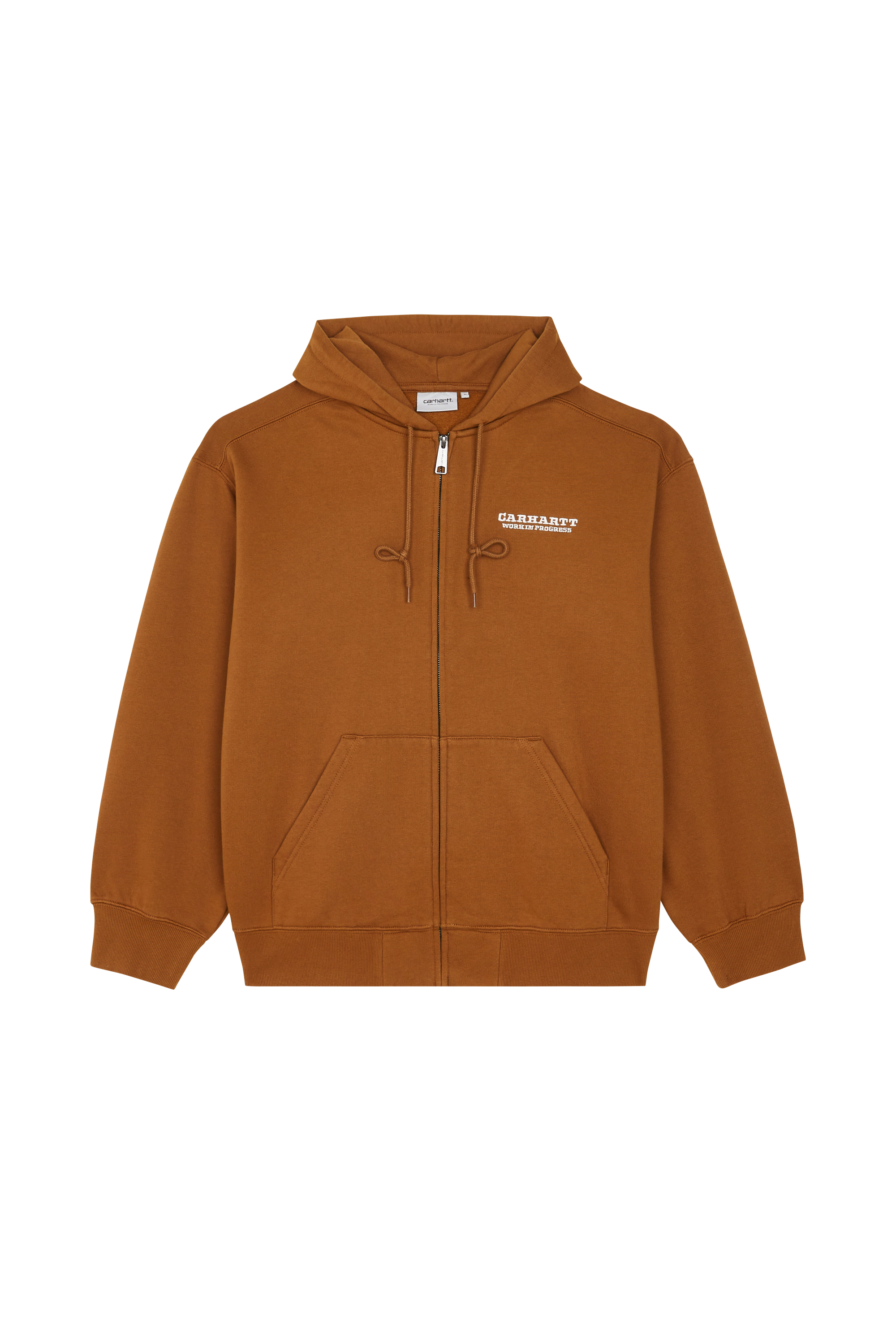 zip-up hoodie Brown