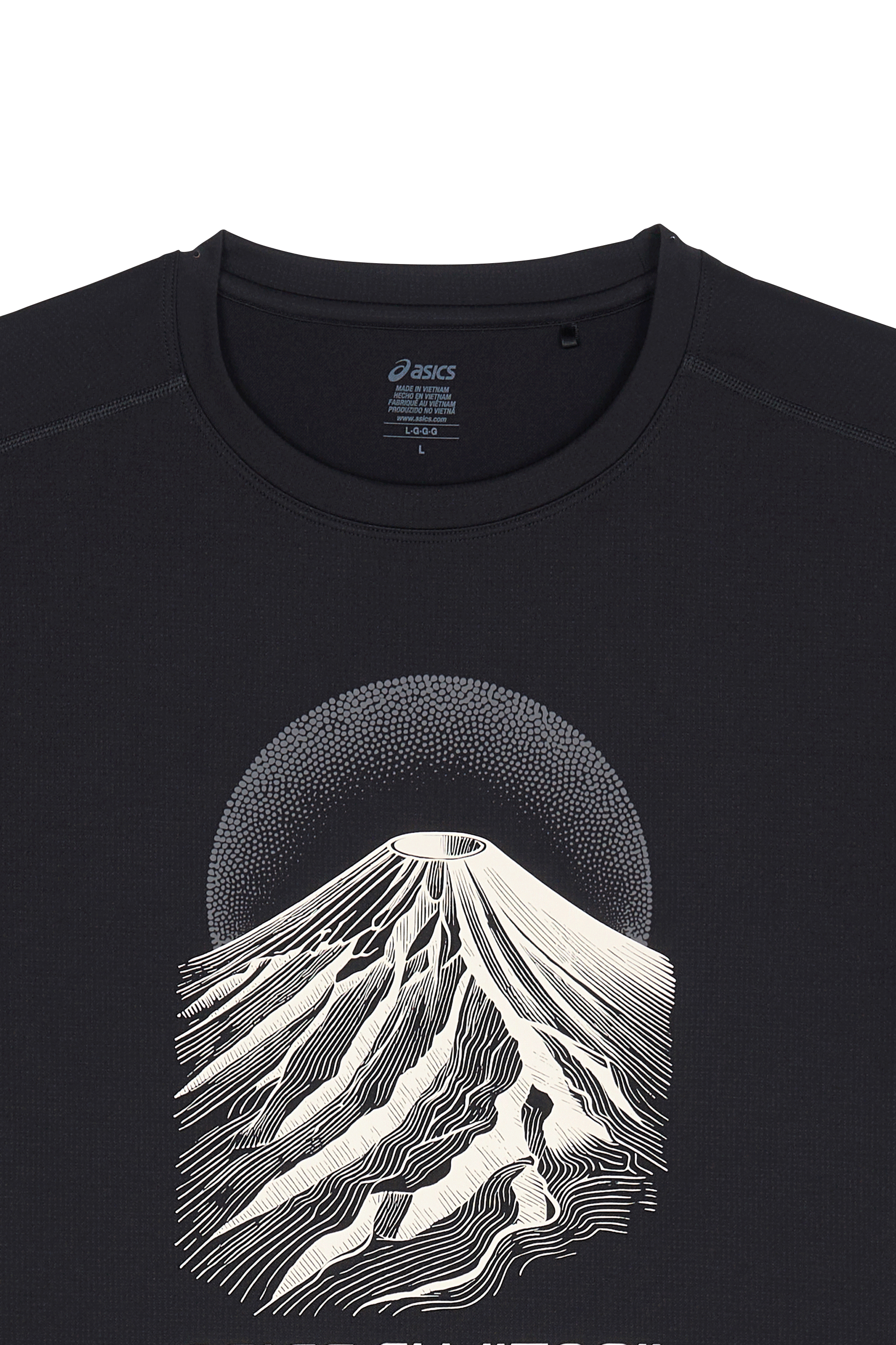 Regular-fit round-neck cotton T-shirt | Black ASICS Men
