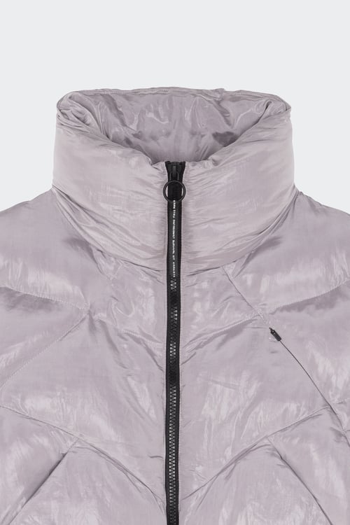 KRAKATAU Lightweight quilted padded jacket with high neck Purple