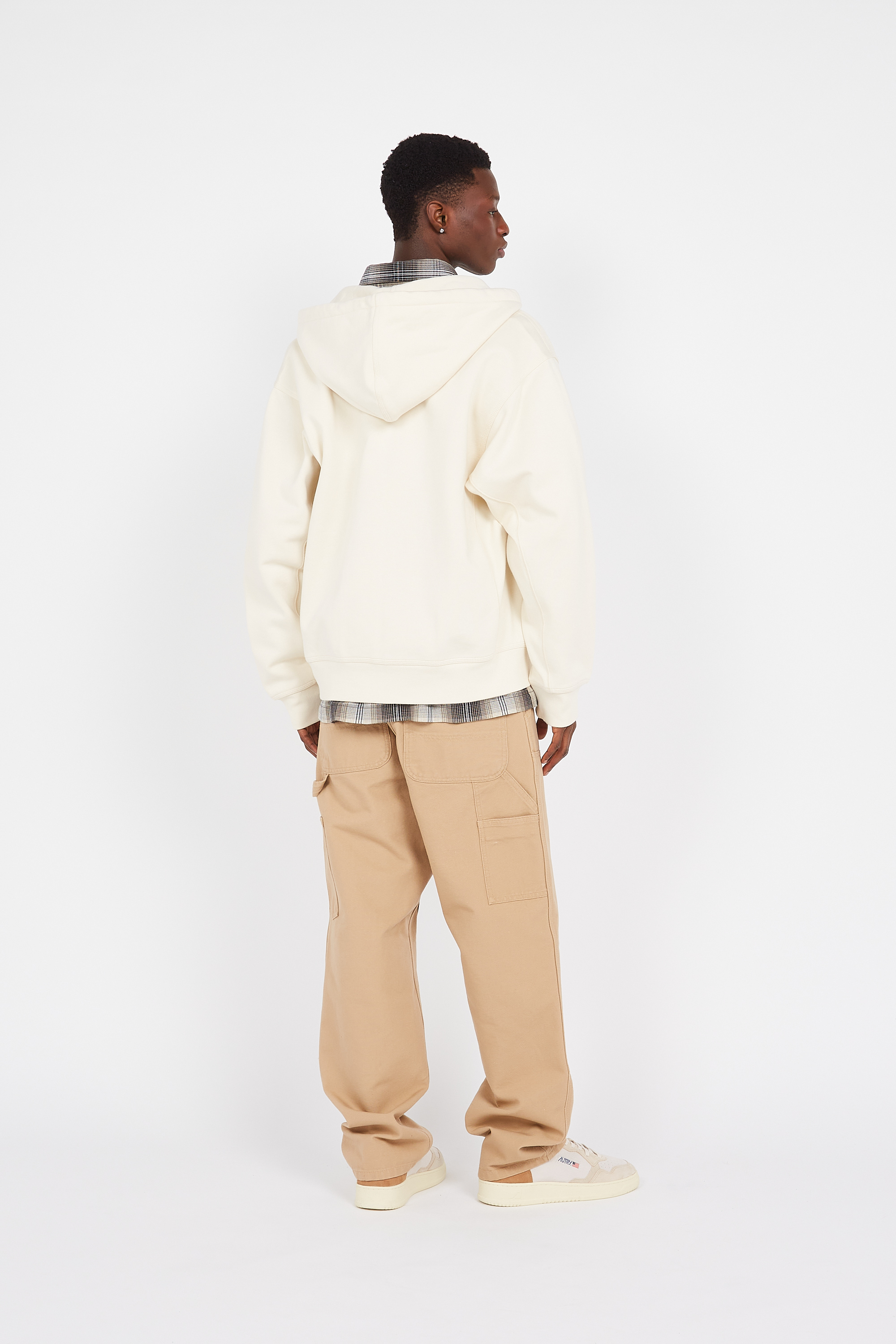 Hoodie zippé Beige