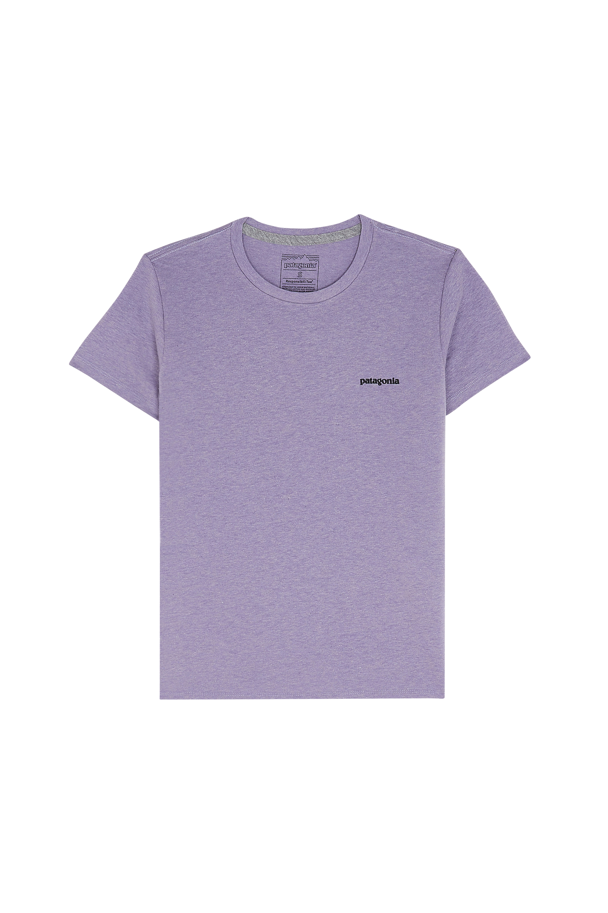 Regular-fit round-neck cotton T-shirt Purple