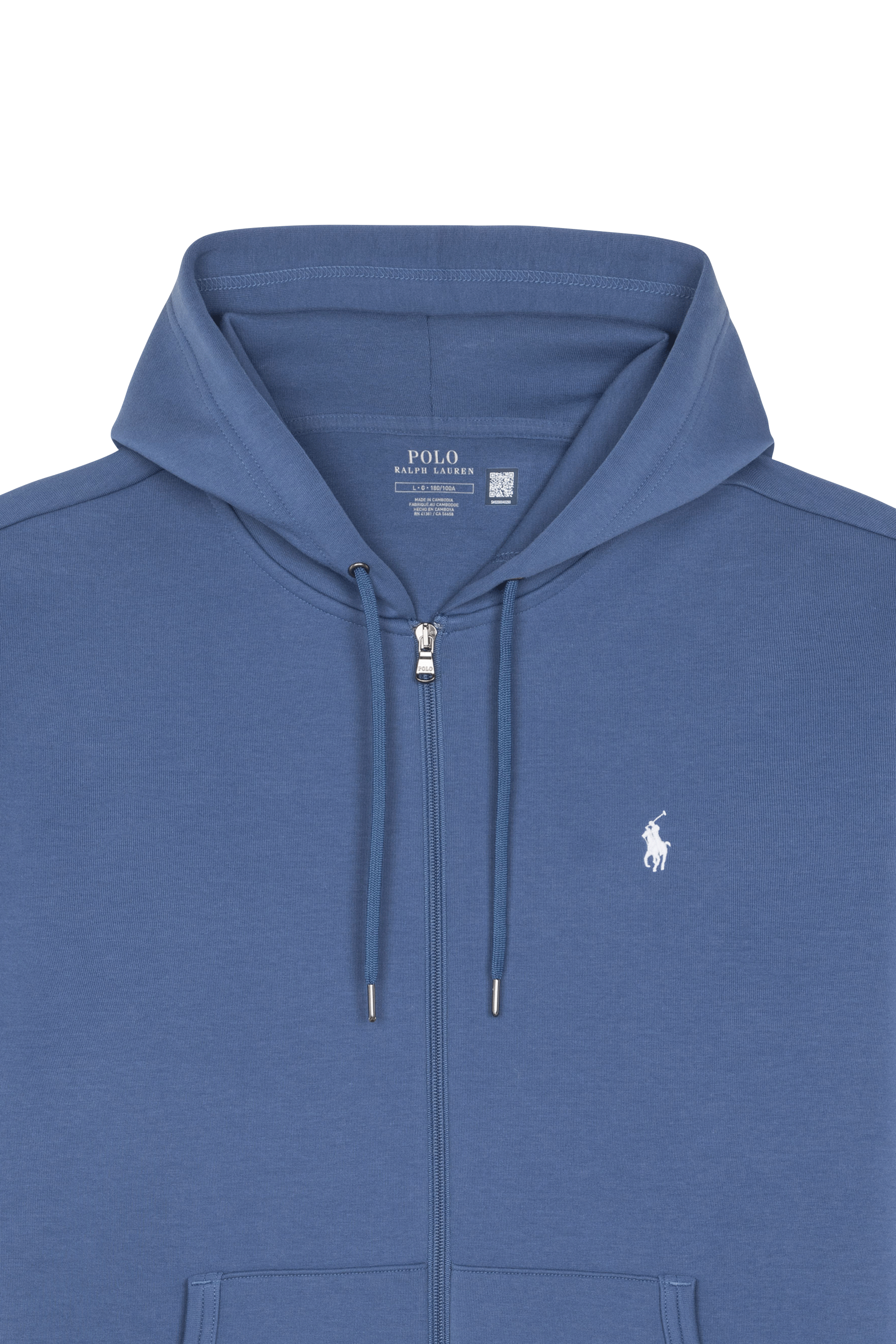 Hoodie zippé Bleu