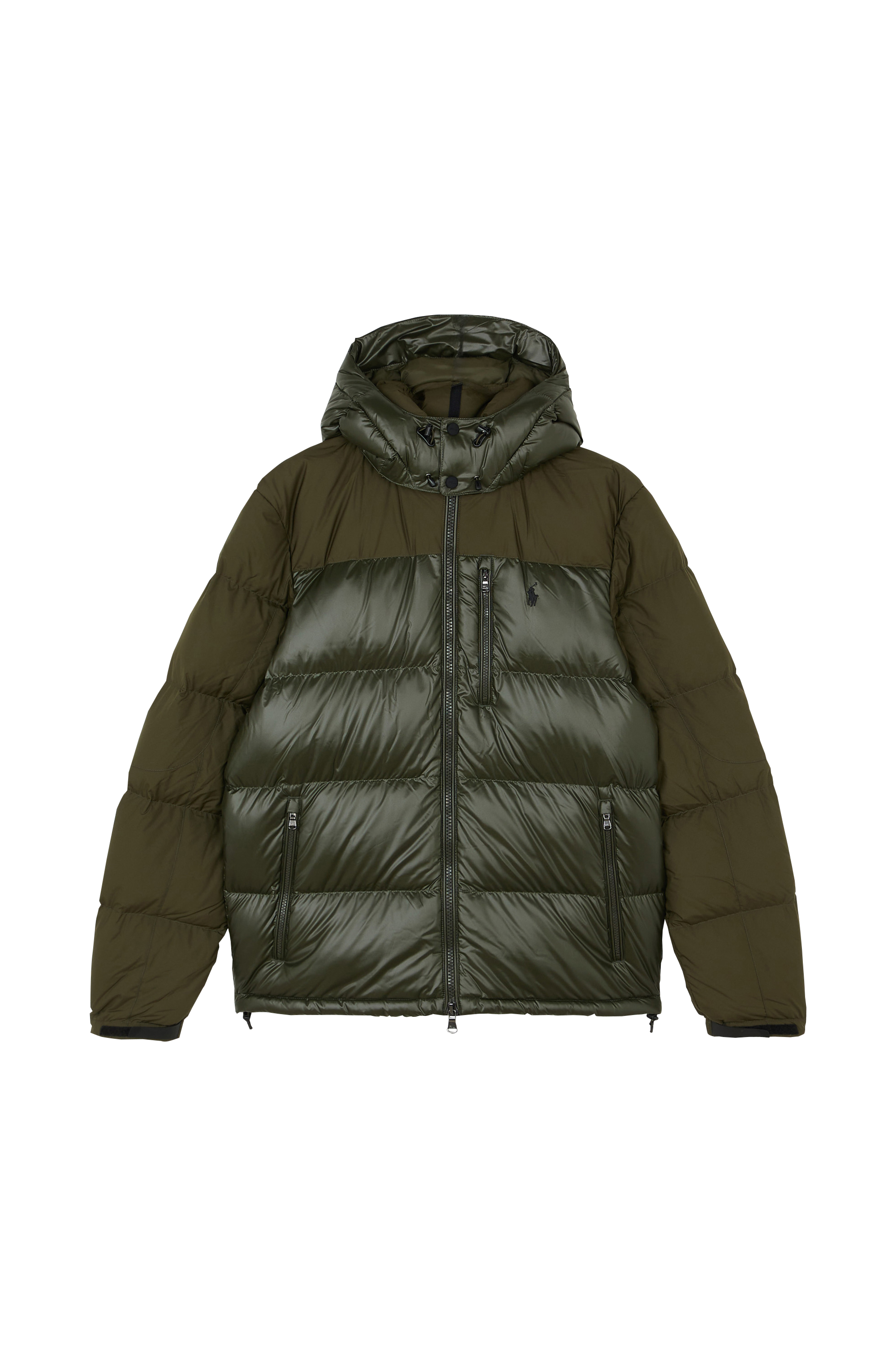 Lightweight quilted padded jacket with high neck Green