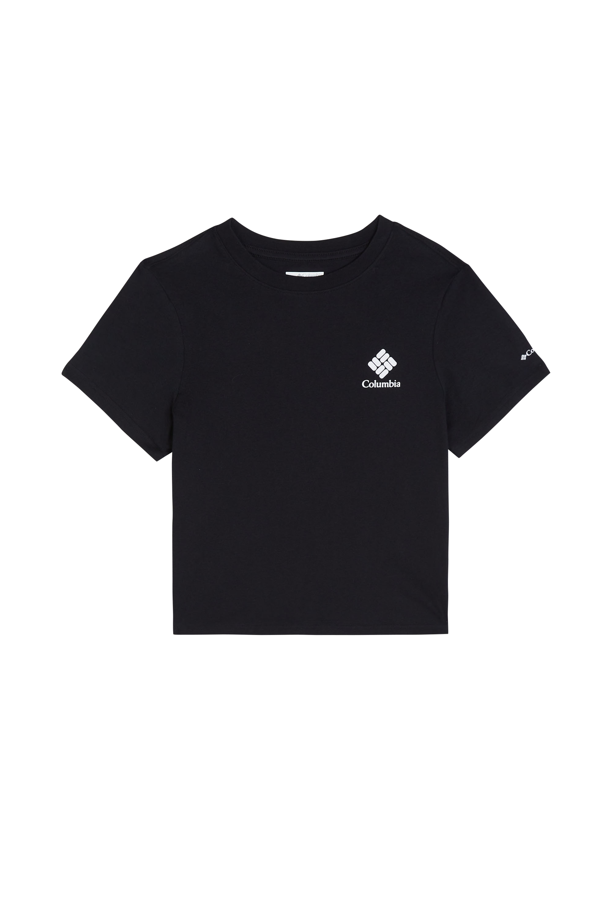 Regular-fit round-neck cotton T-shirt Black