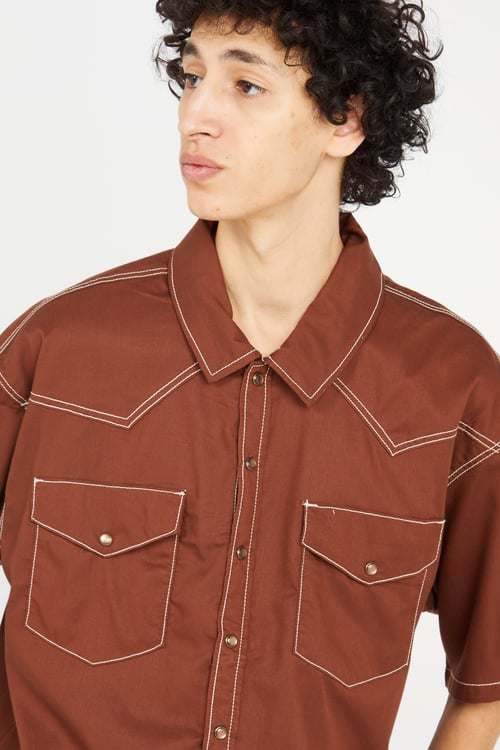 DICKIES Shirt Brown