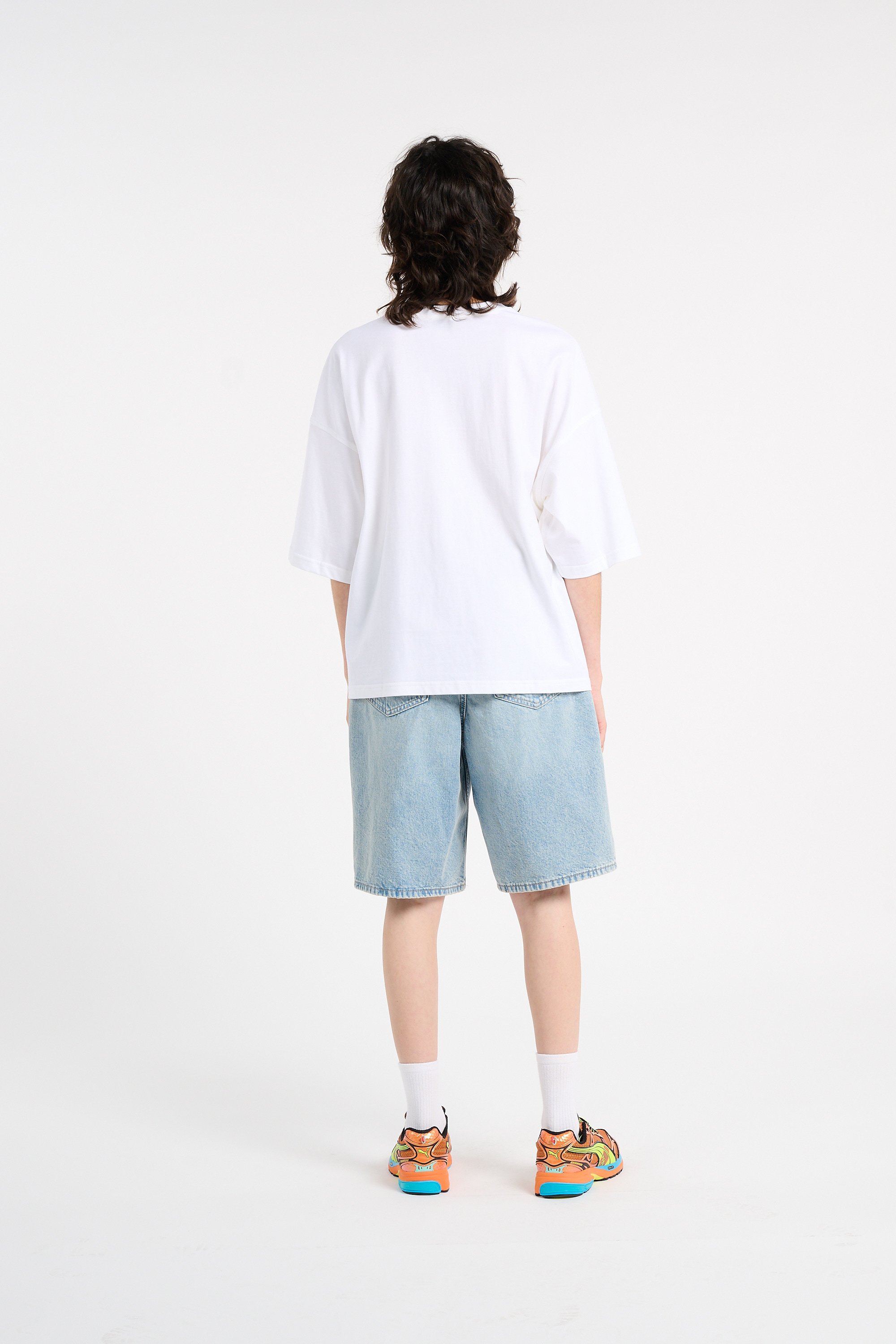 Regular-fit round-neck cotton T-shirt | White CALVIN KLEIN Women