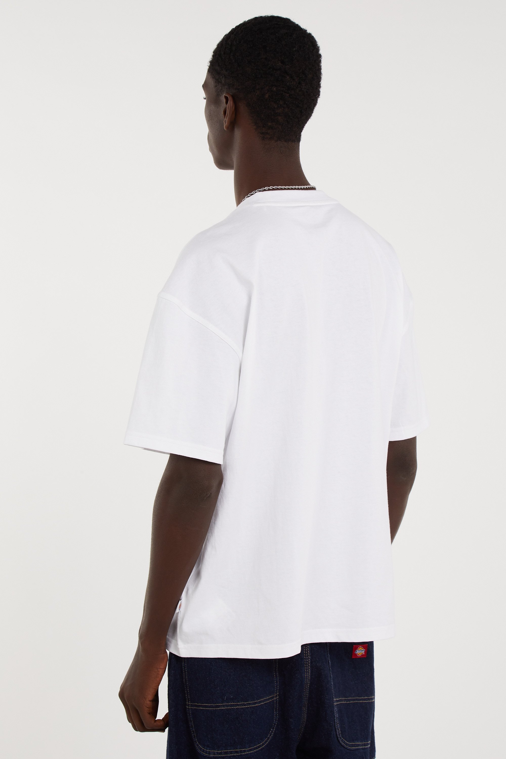Regular-fit round-neck cotton T-shirt | White DICKIES Men