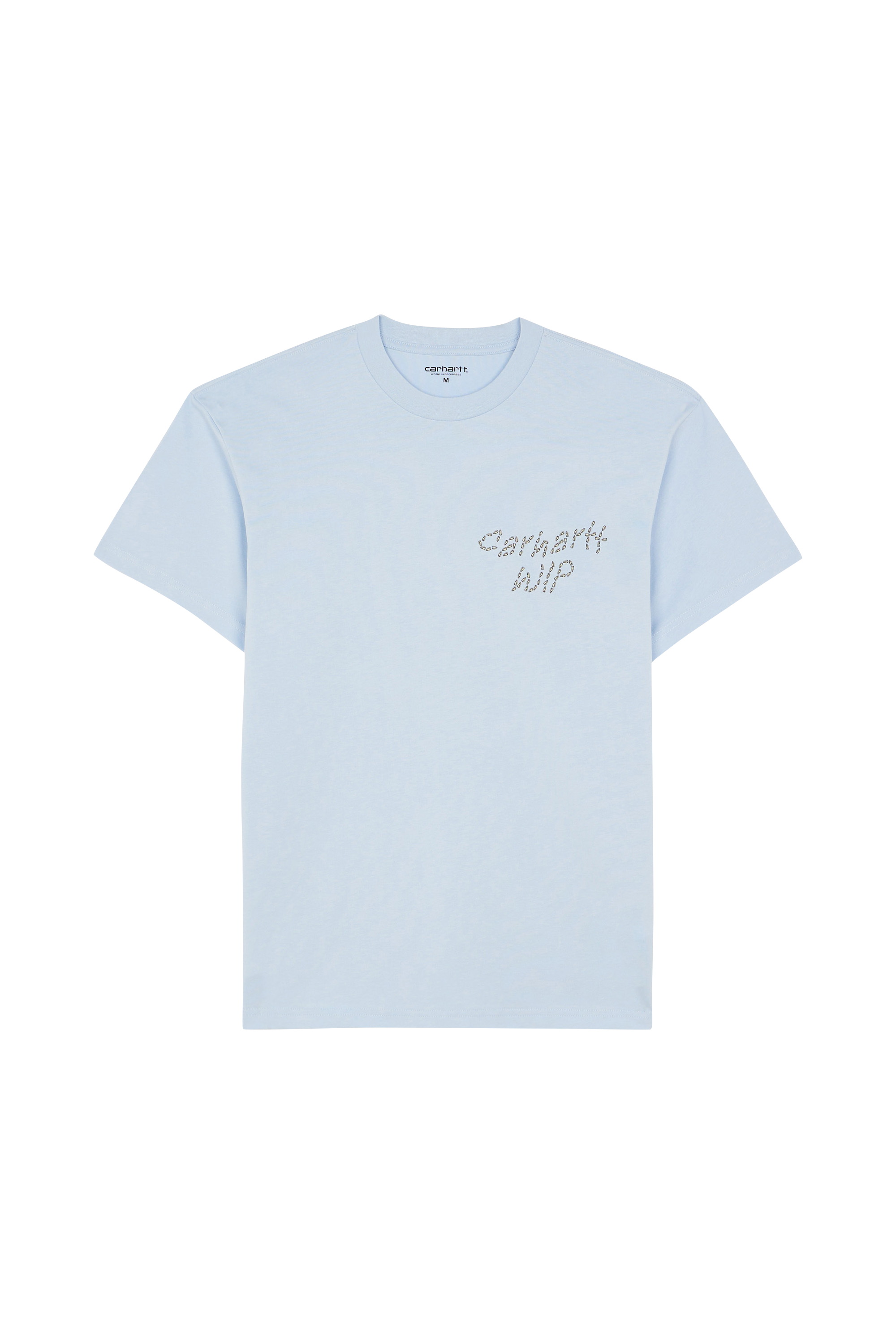 Regular-fit round-neck cotton T-shirt Blue