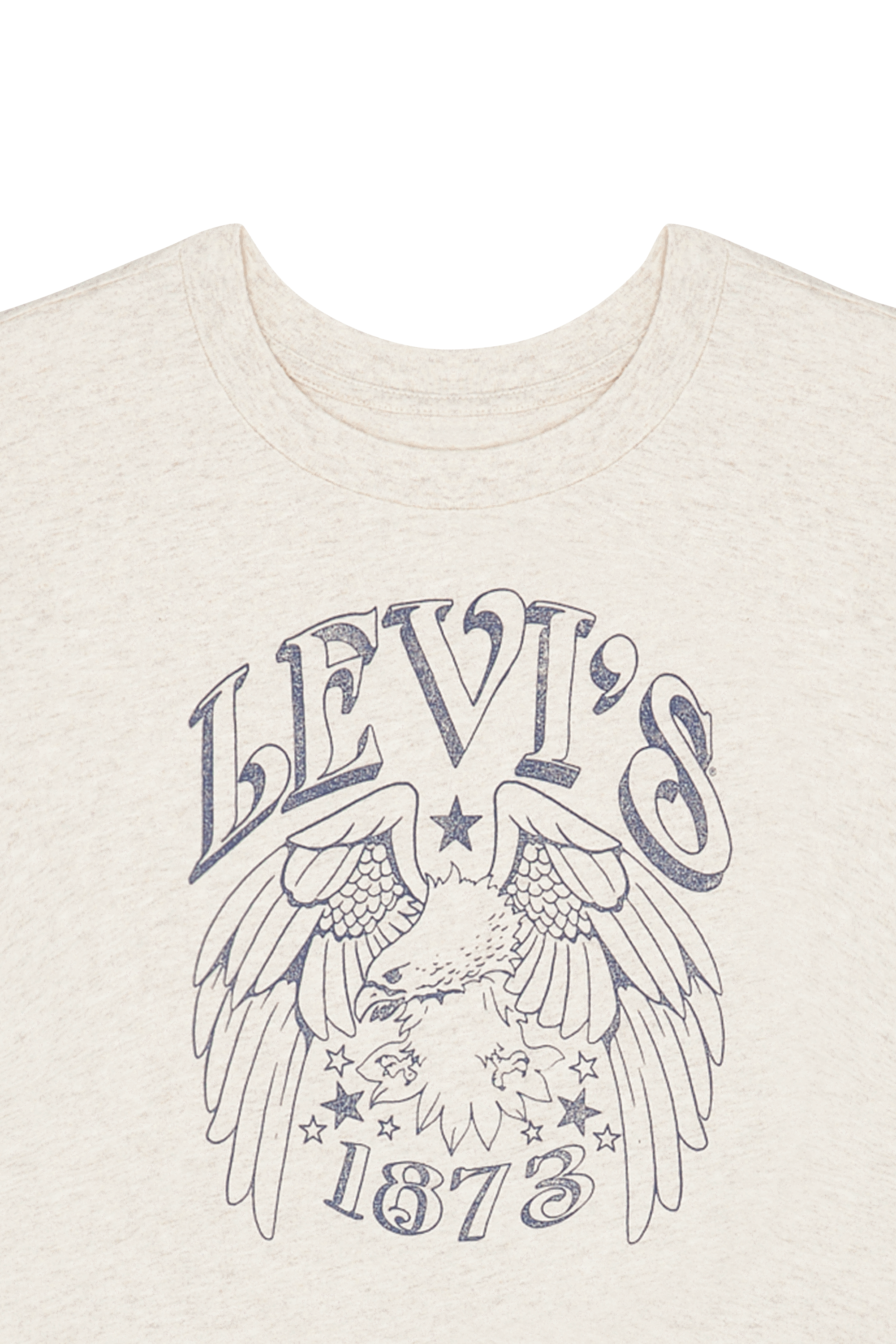 Regular-fit round-neck cotton T-shirt Beige