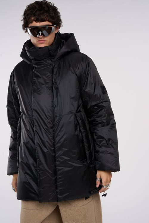 RAINS Lightweight quilted padded jacket with high neck Black