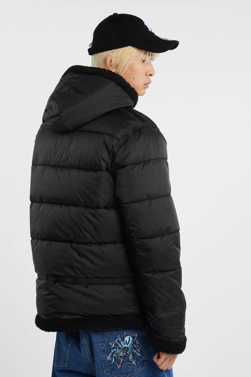 SCHOTT Lightweight quilted padded jacket with high neck Black