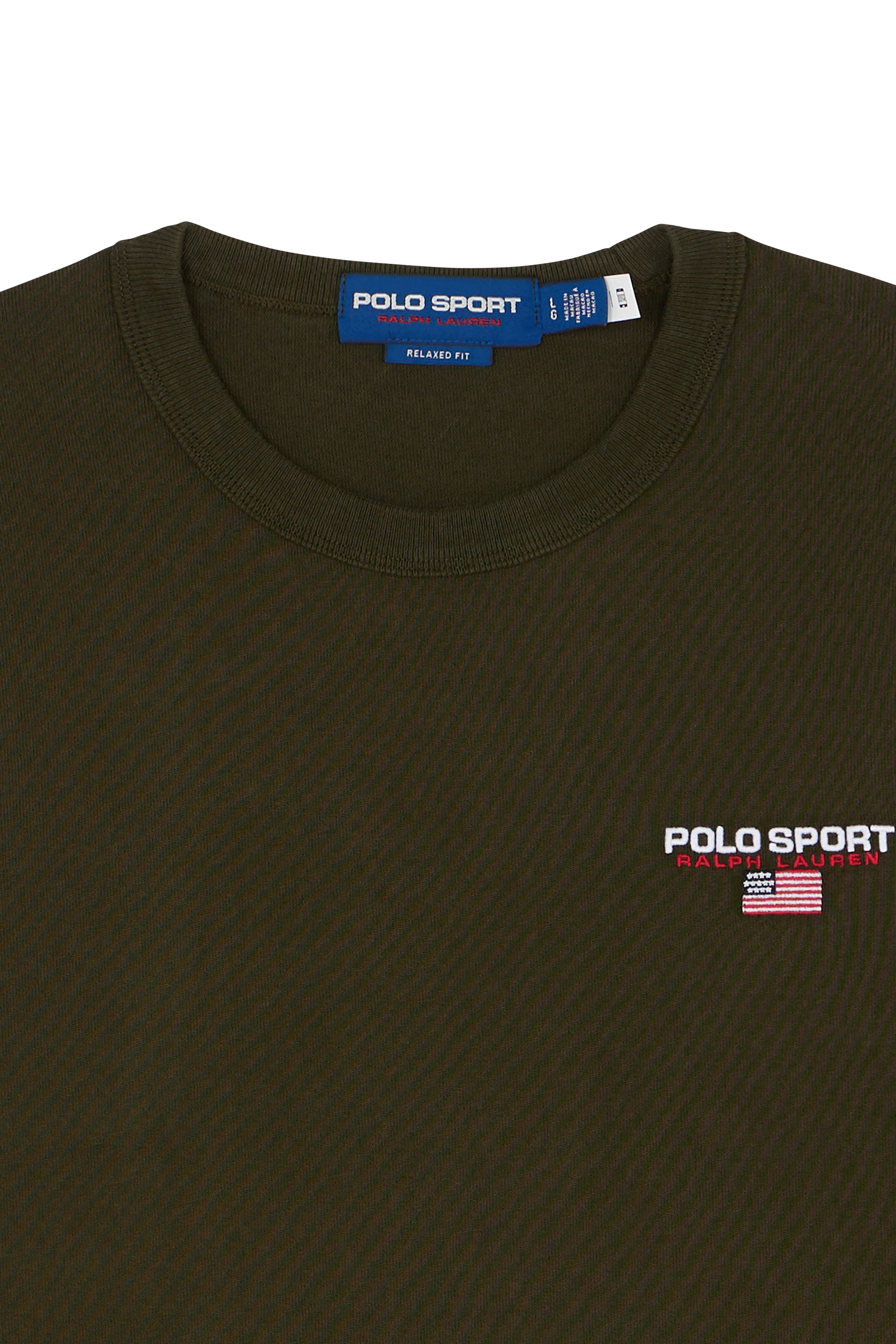 Regular-fit round-neck cotton T-shirt Khaki