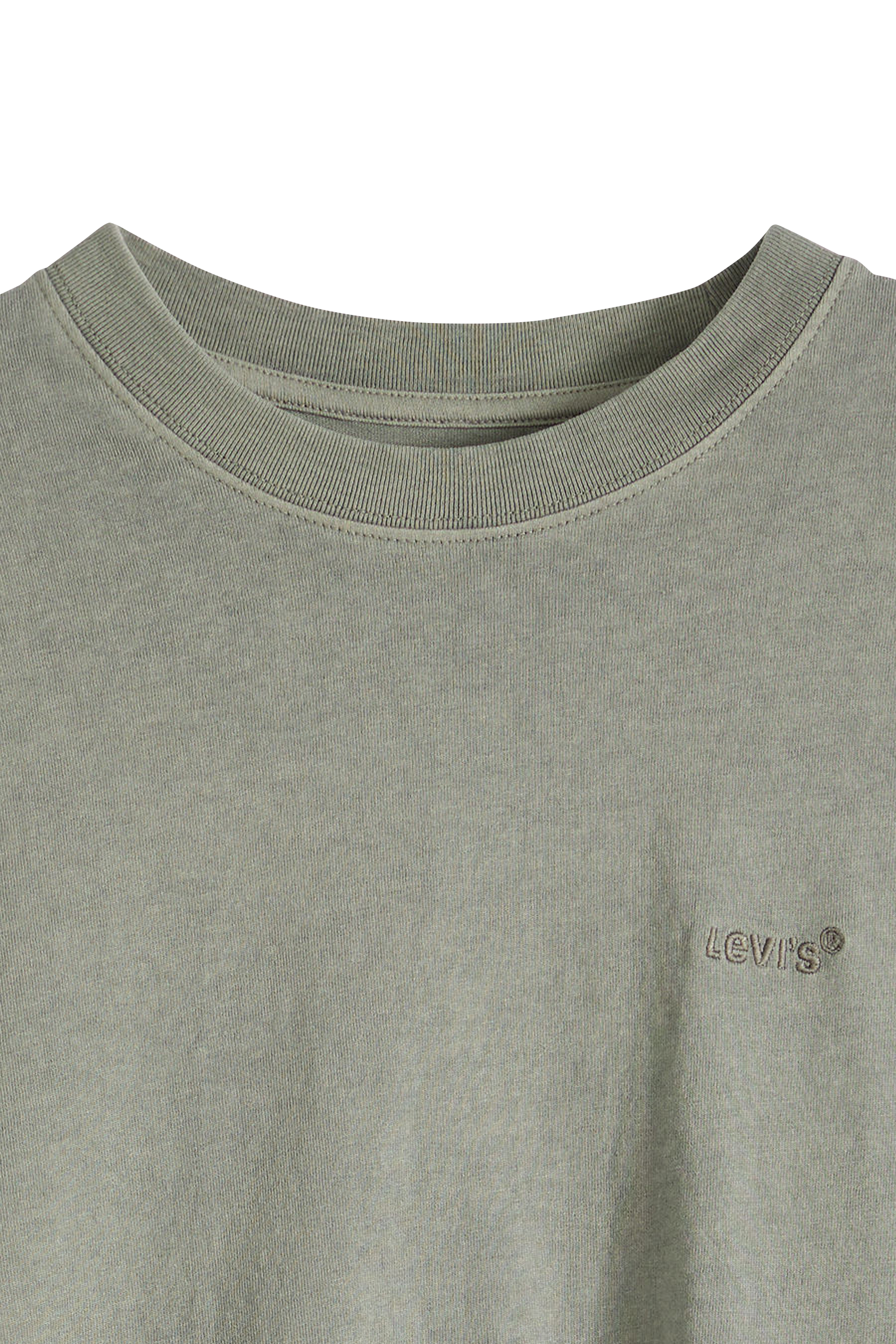 Regular-fit round-neck cotton T-shirt Green