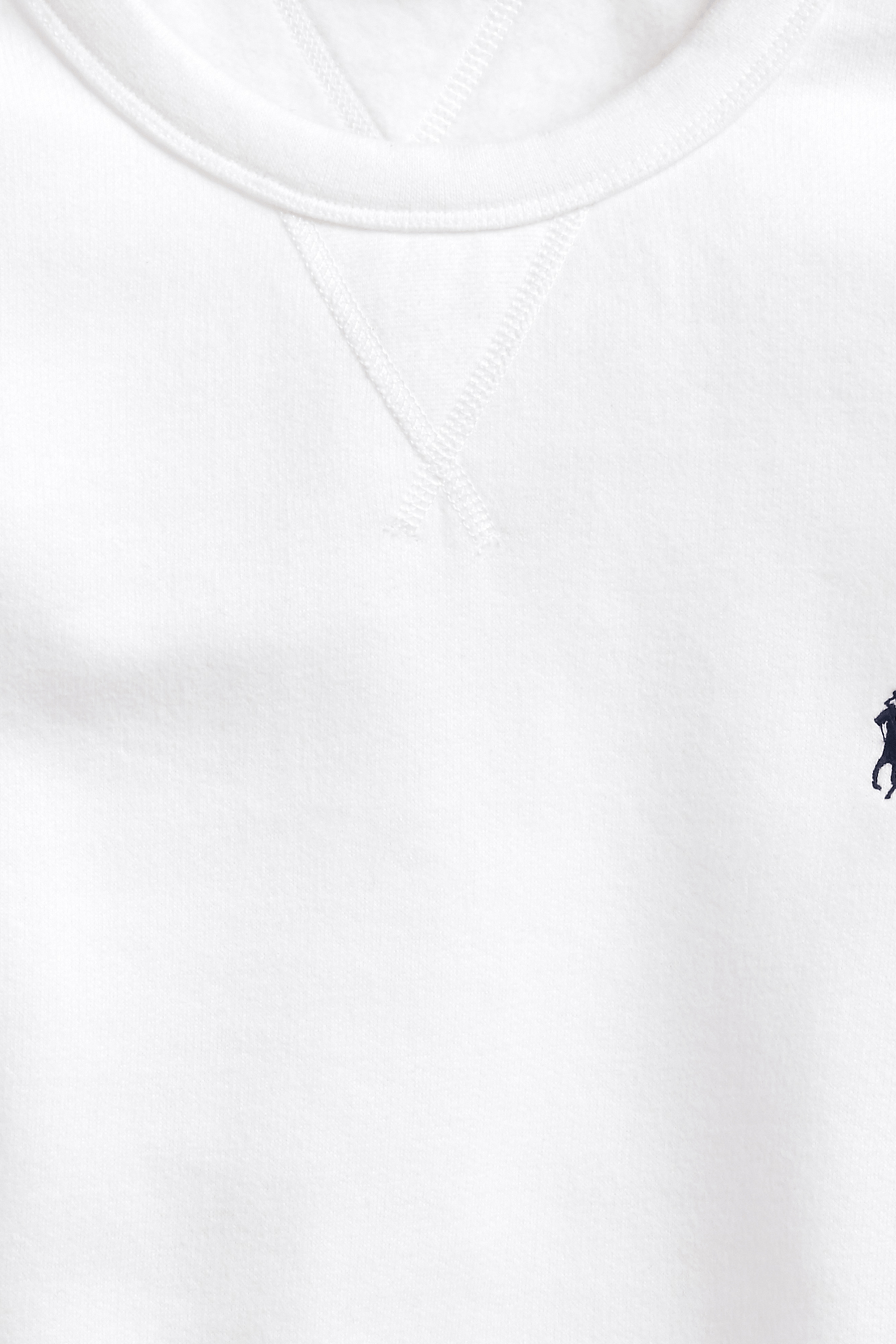 Sweat col rond regular-fit en coton molletonné avec Pony player POLO RALPH LAUREN Blanc