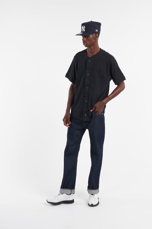 NEW ERA Chemise de baseball Noir