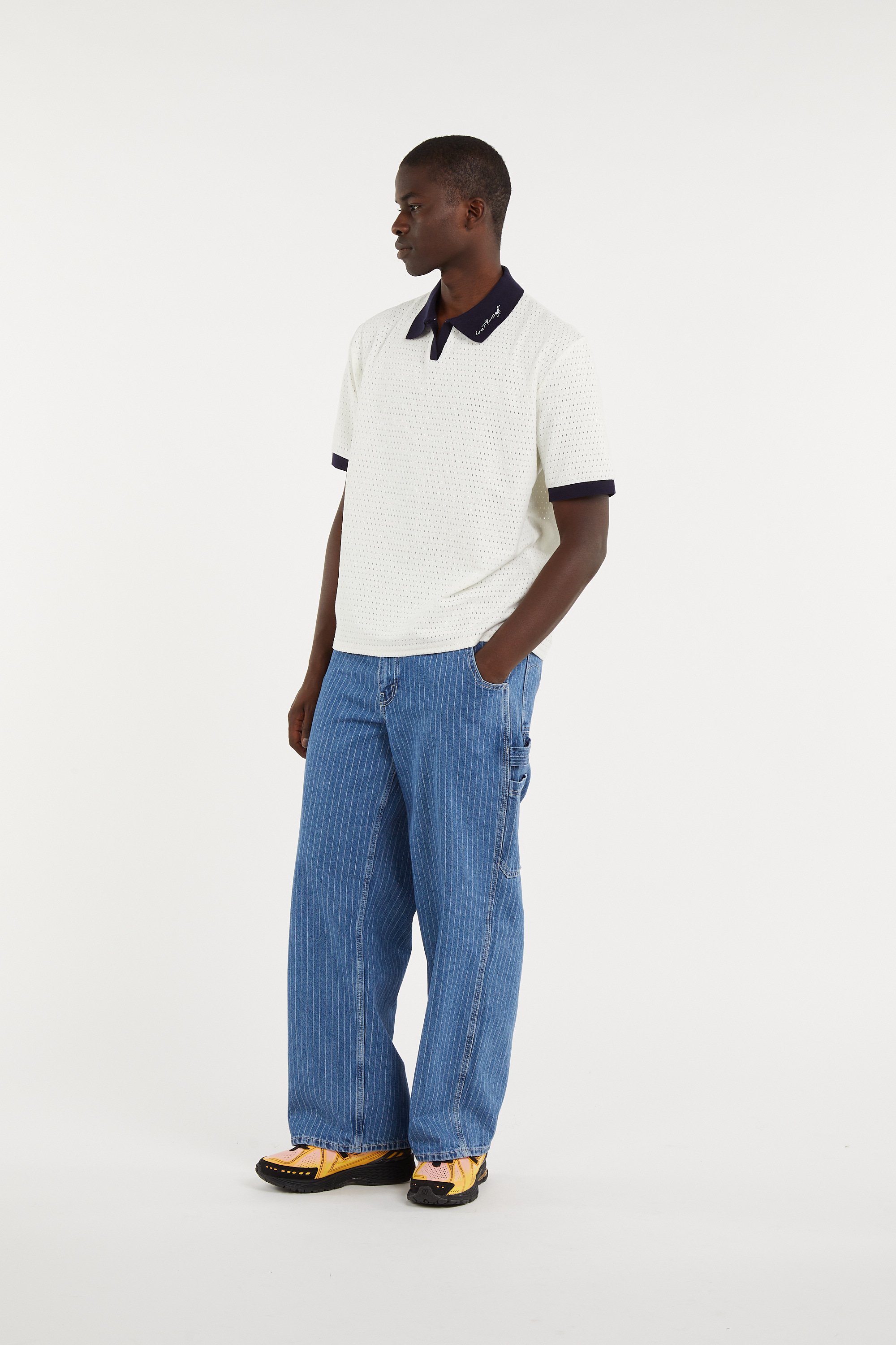Wide-leg Striped Cotton Jeans | Blue LEVI'S Men