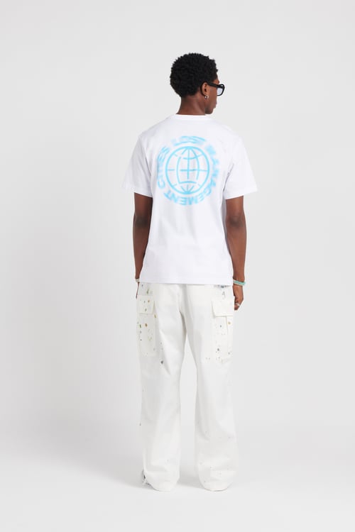 LOST MANAGEMENT CITIES Pantalon cargo Blanc