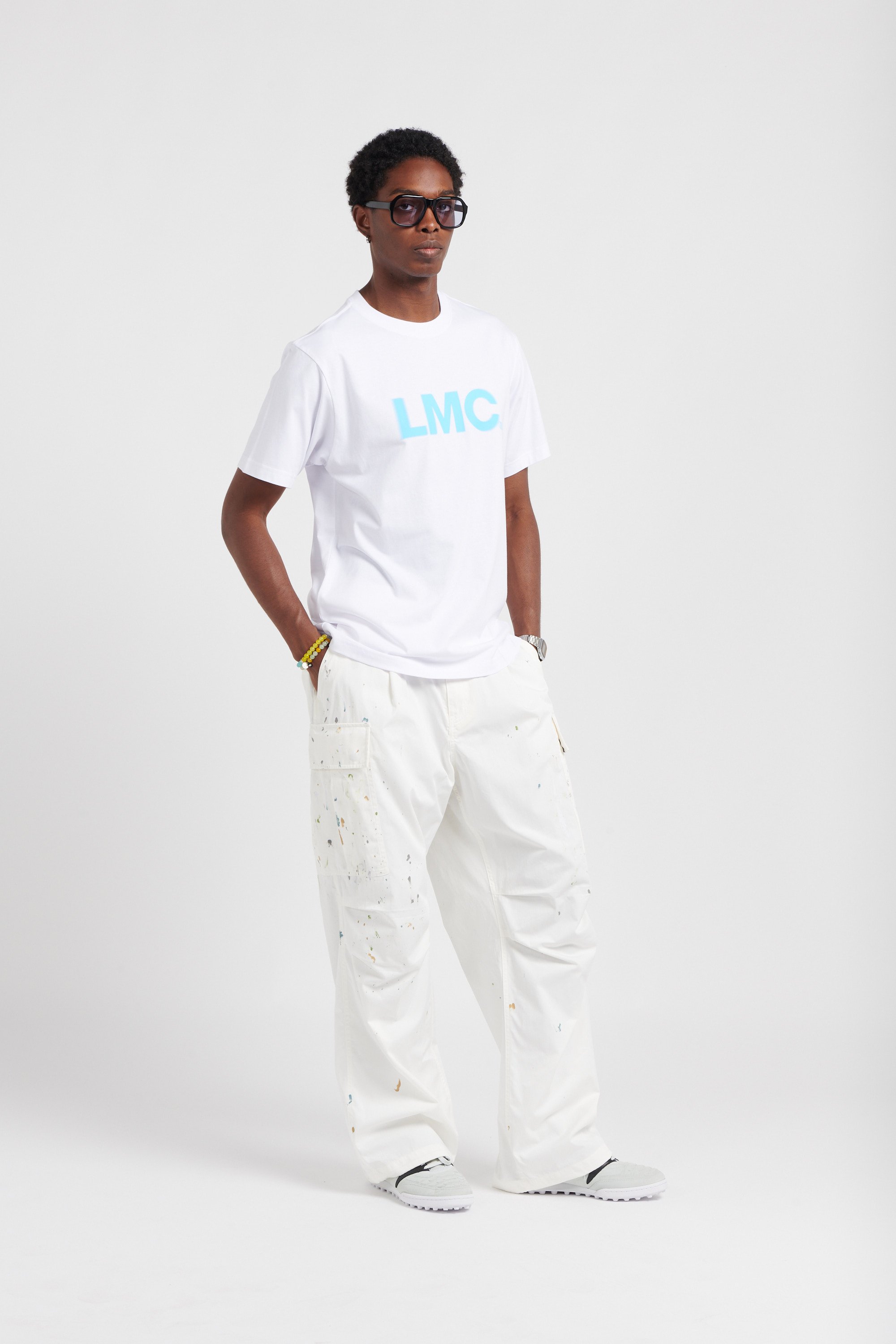 Cargo pants | White by LOST MANAGEMENT CITIES Cargo pants White